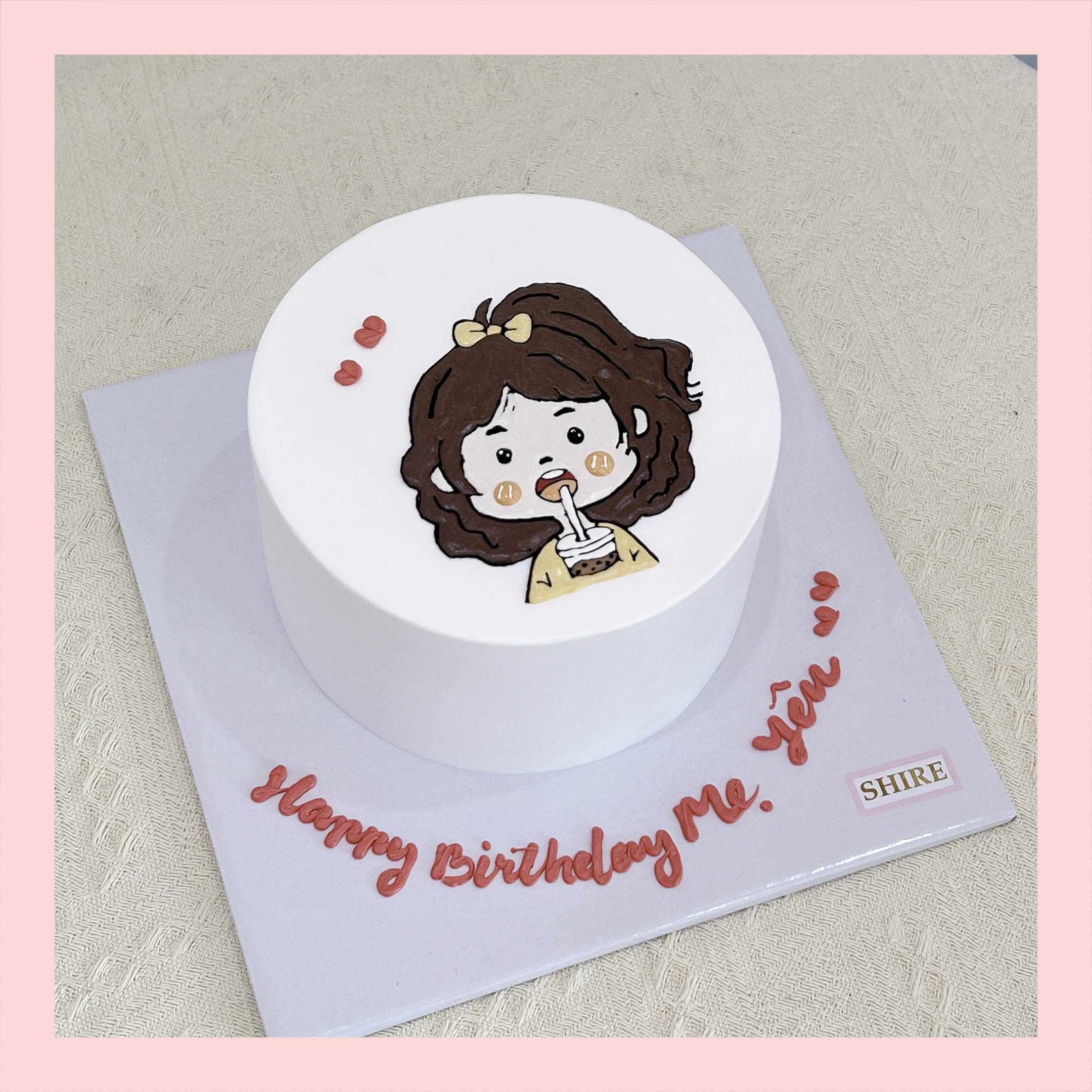 Bánh kem vẽ người nữ - Bánh kem sinh nhật cho nữ