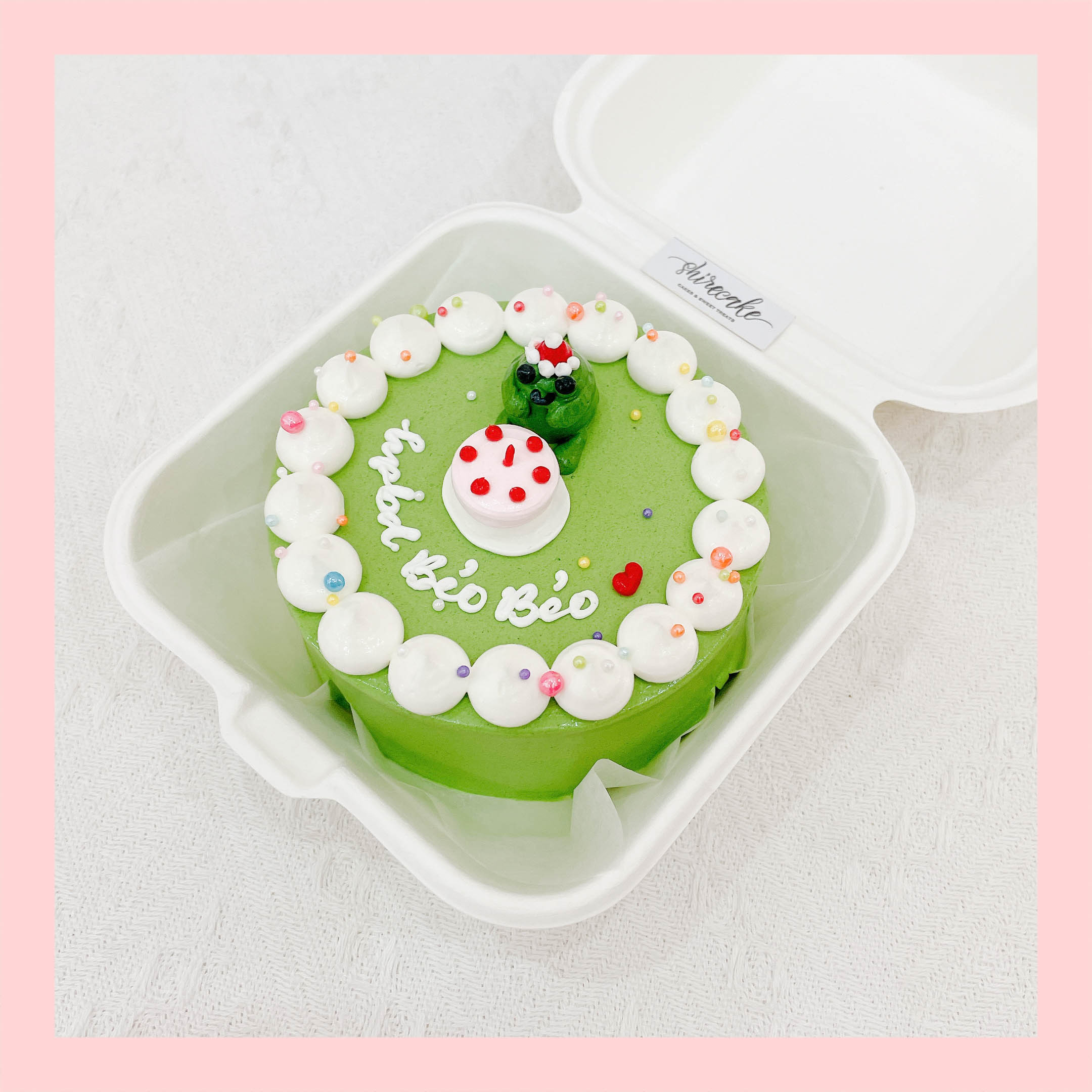 Mini Bento bắt kem 3D - Bánh kem bơ mini hộp bã mía