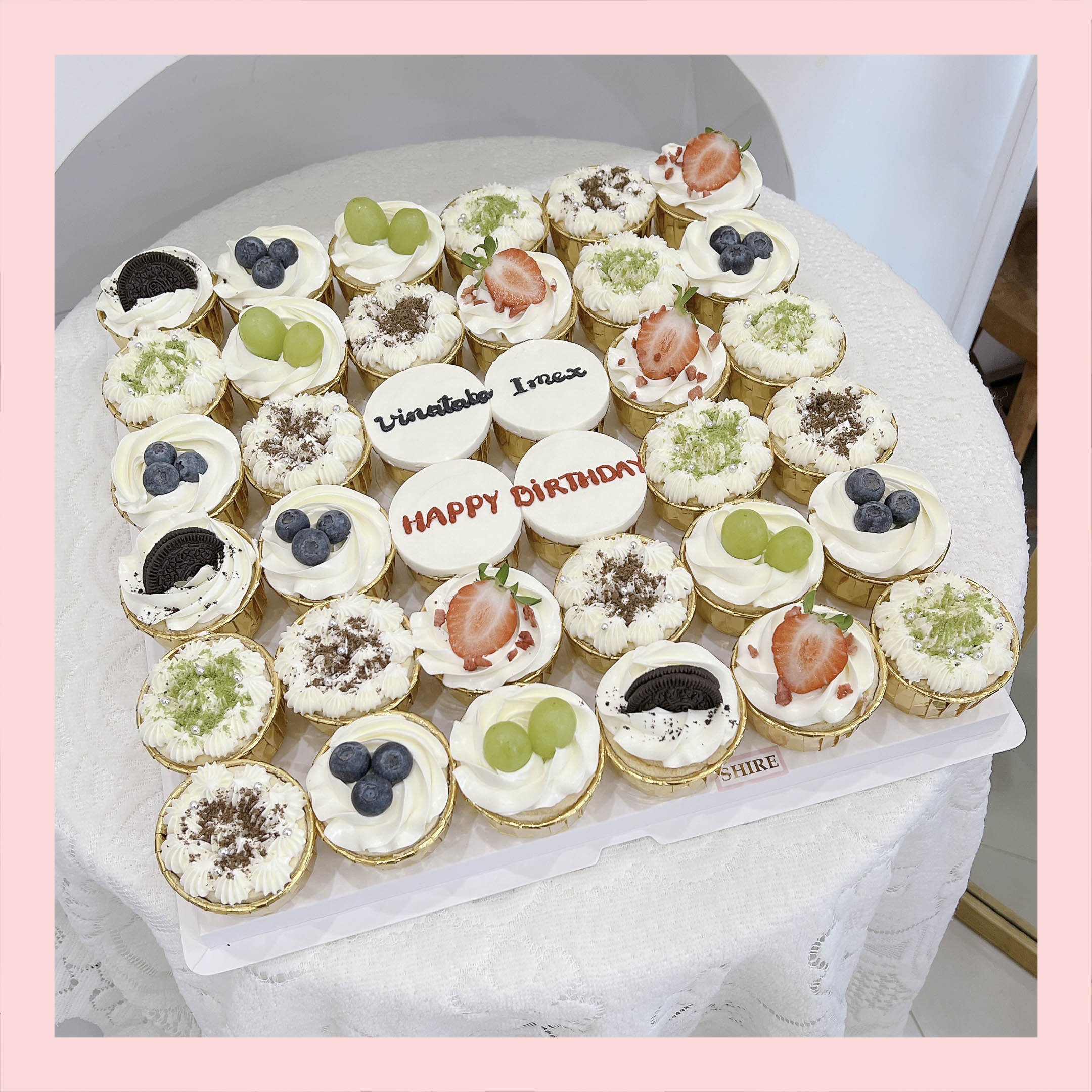 Set cupcake trái cây - Bánh sinh nhật dạng cupcake ổ