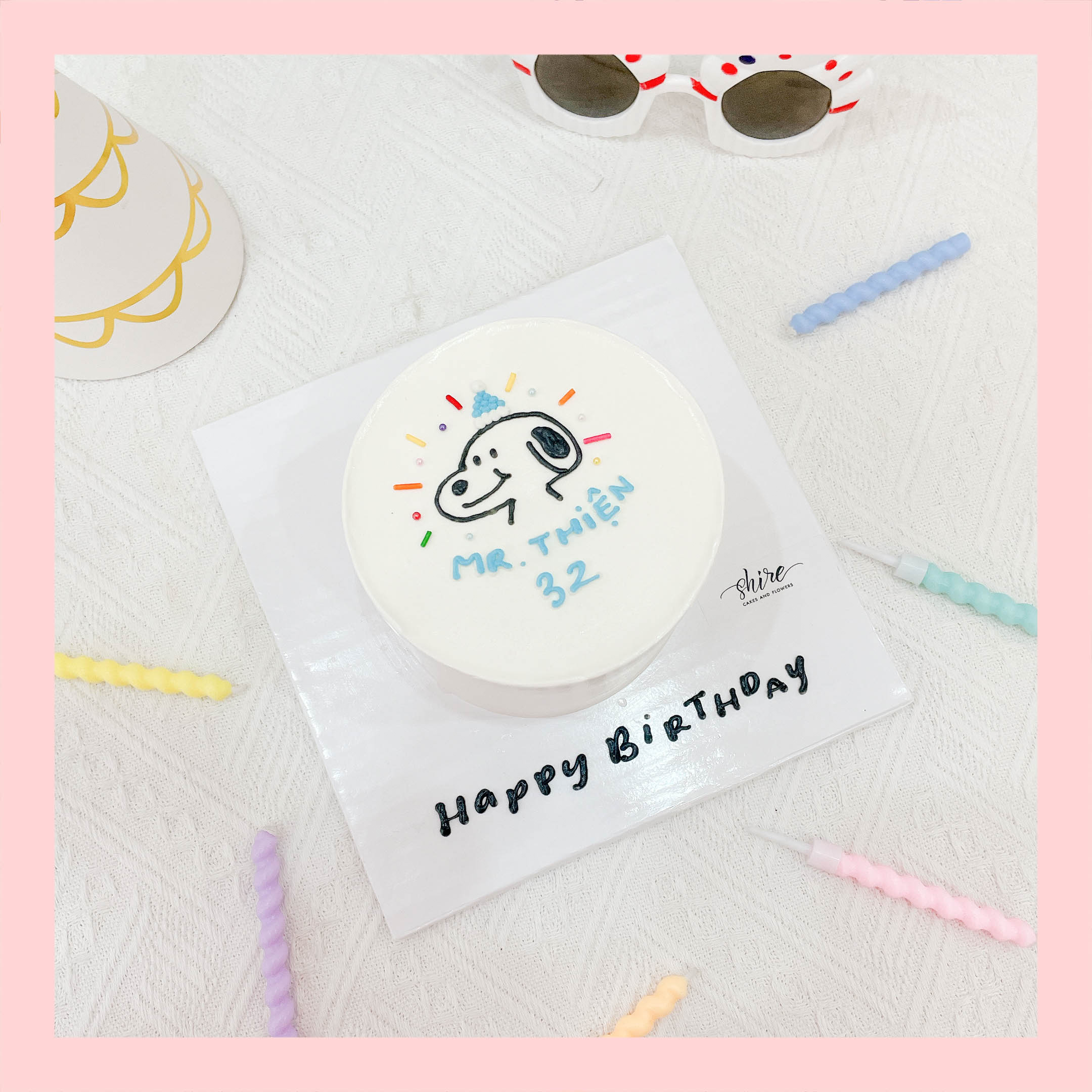 Bánh vẽ hình Totoro/ chó Snoopy/ heo Peppa/ mèo Cinnamoroll/ thỏ hồng/ BT21 dễ thương - Bánh sinh nhật trẻ em