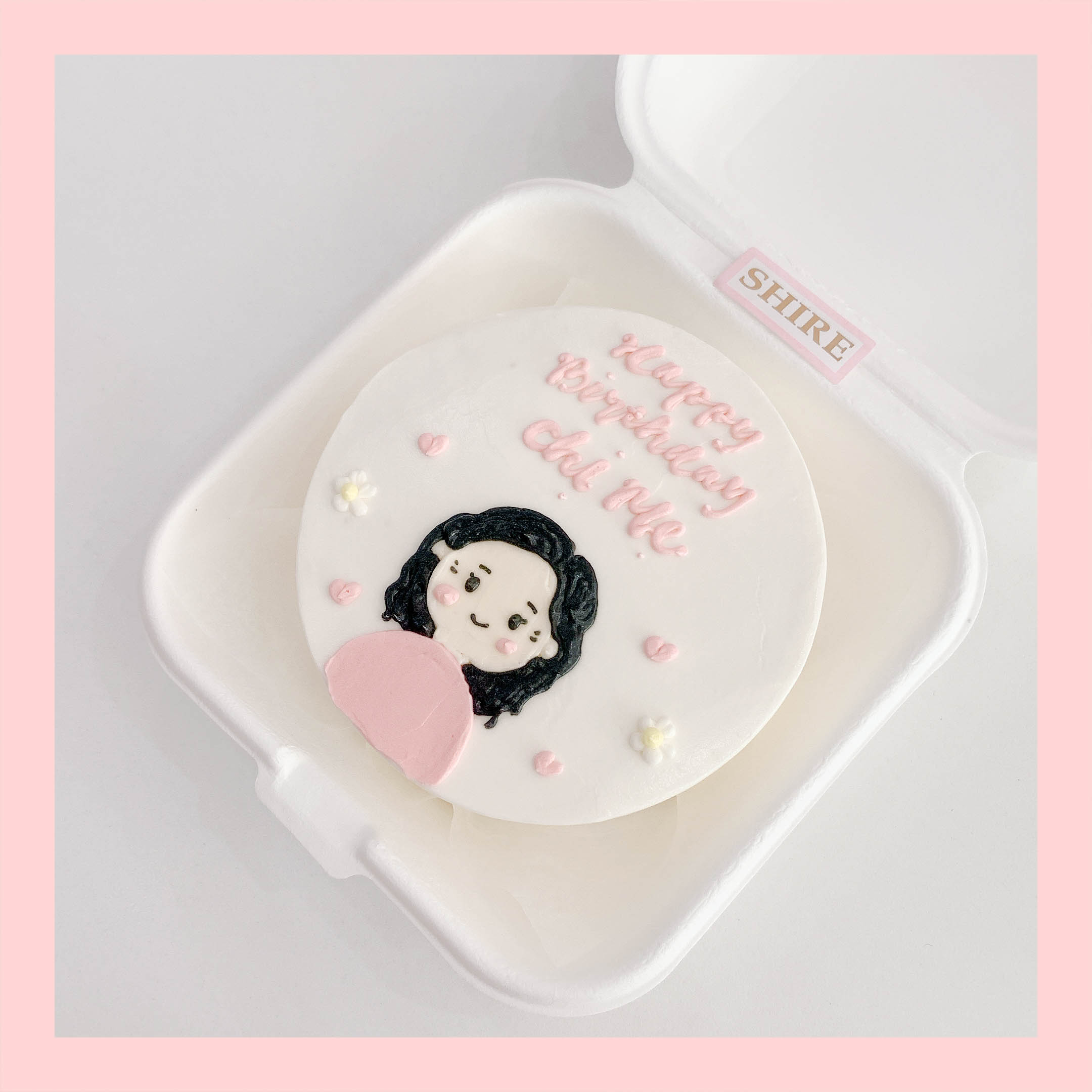 Mini Bento vẽ người - Bánh kem bơ mini hộp bã mía