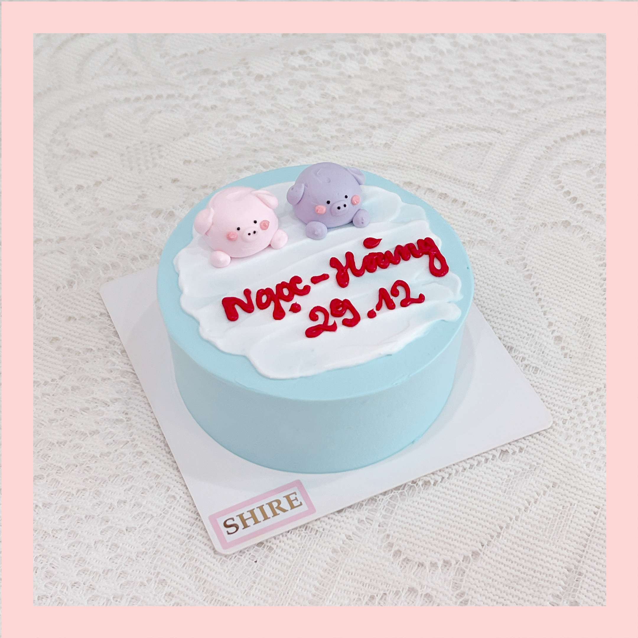 Mini Bento bắt kem 3D - Bánh kem bơ mini hộp bã mía