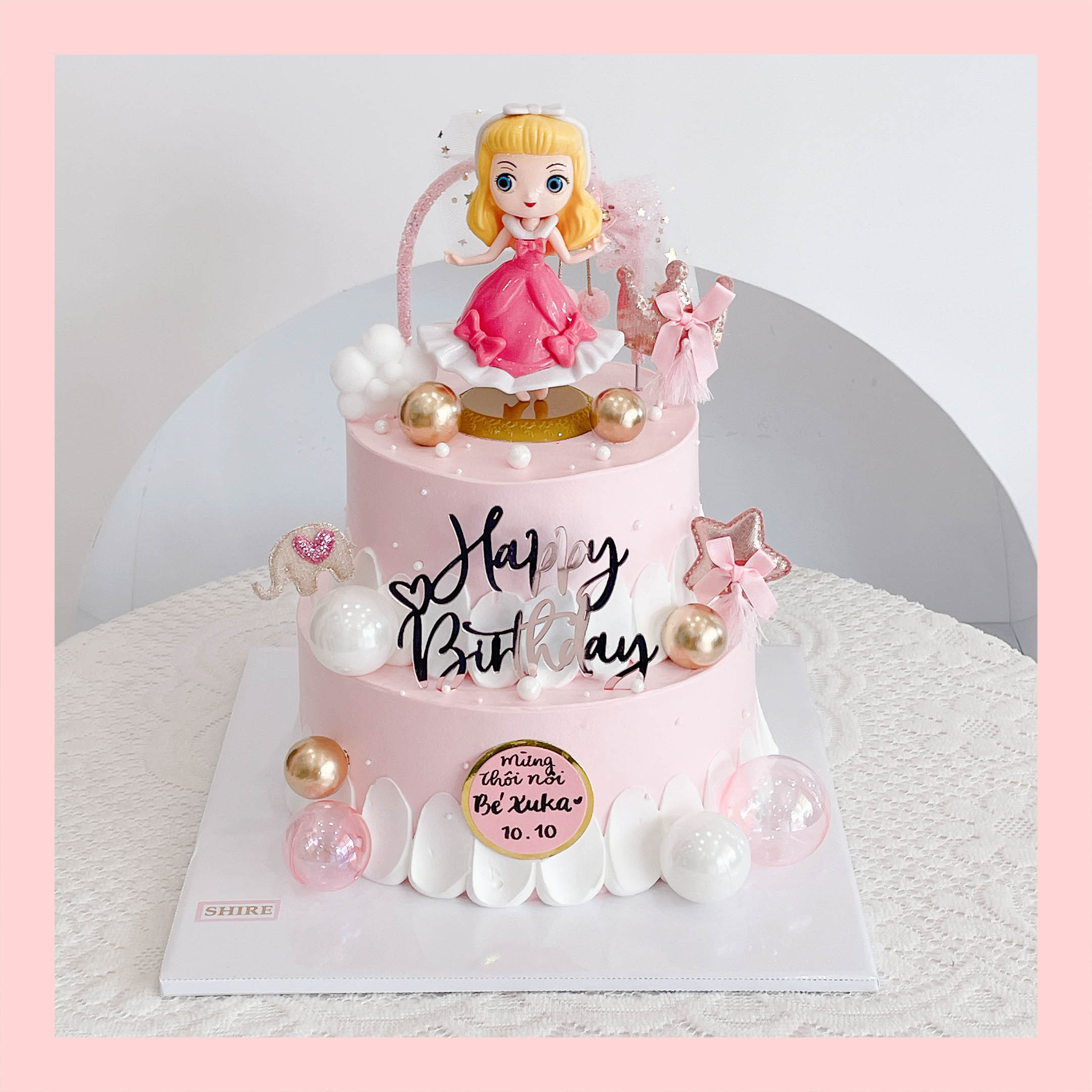 Bánh kem người đẹp ngủ trong rừng Aurora - Bánh sinh nhật công chúa Disney