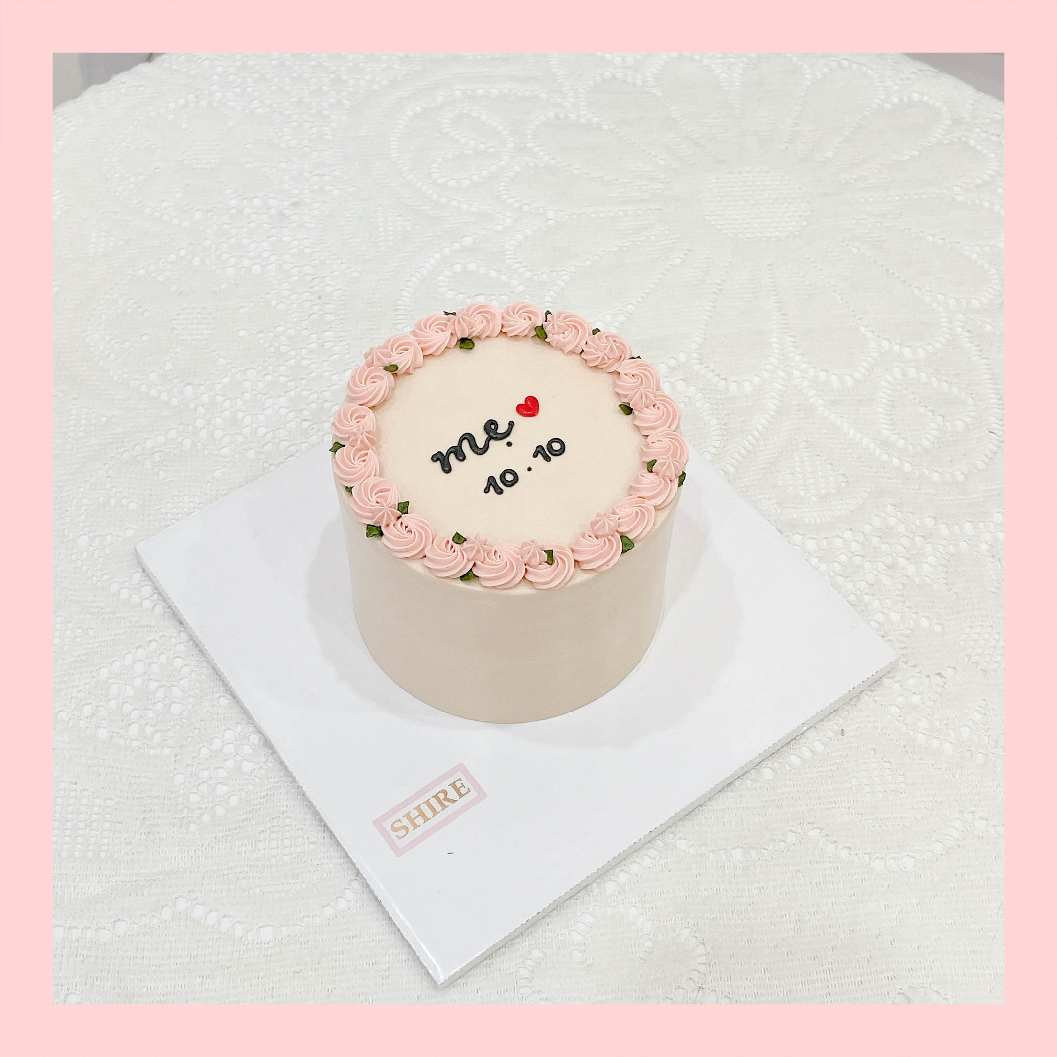 Bánh mini vẽ hoa - Bánh kem bơ mini 10-12cm