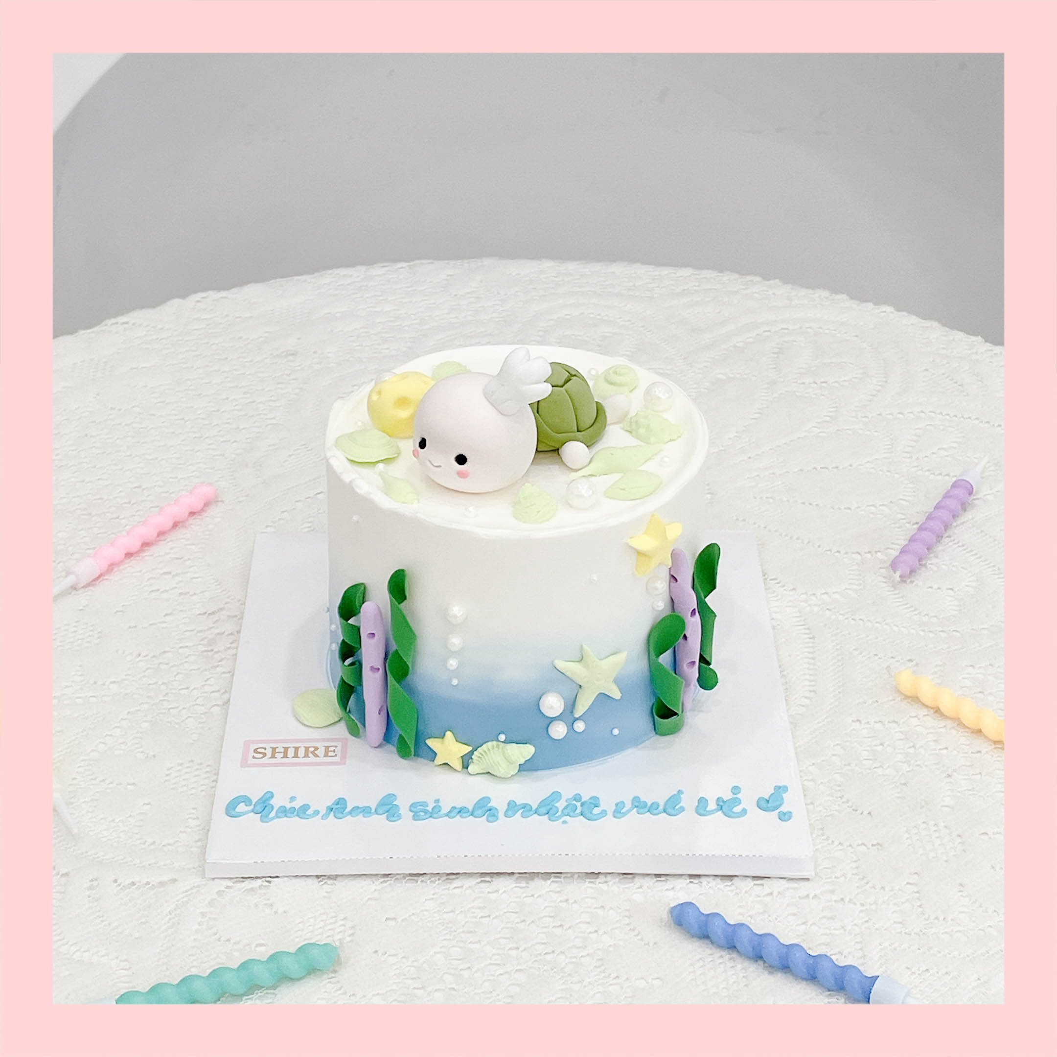 Bánh mini bơm thú 3D- Bánh kem bơ mini 10-12cm