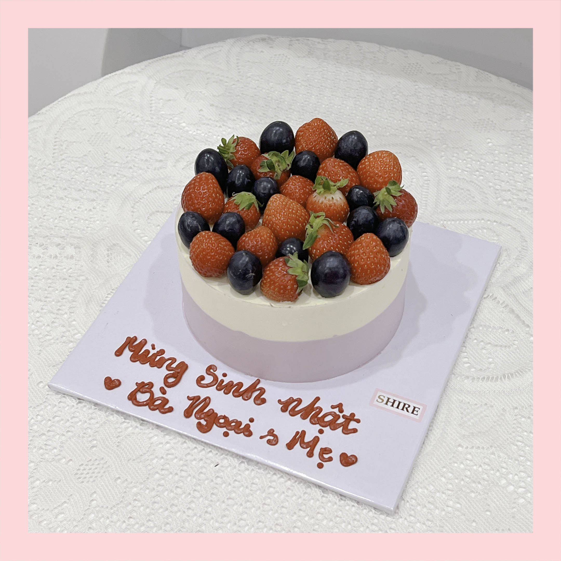 Mousse lạnh việt quất - Bánh kem sinh nhật kiểu âu