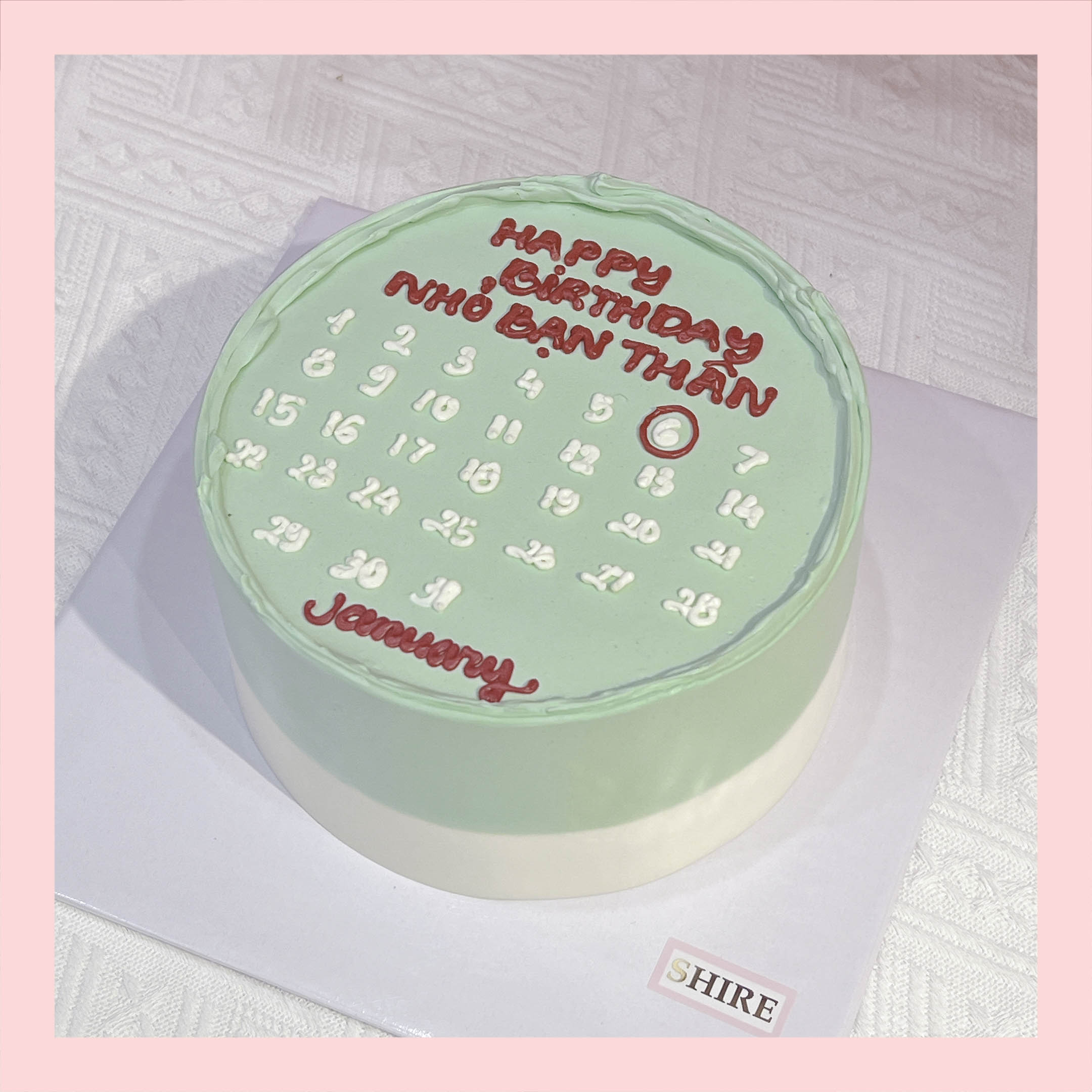 Bánh kem vẽ lịch - Bánh kem sinh nhật