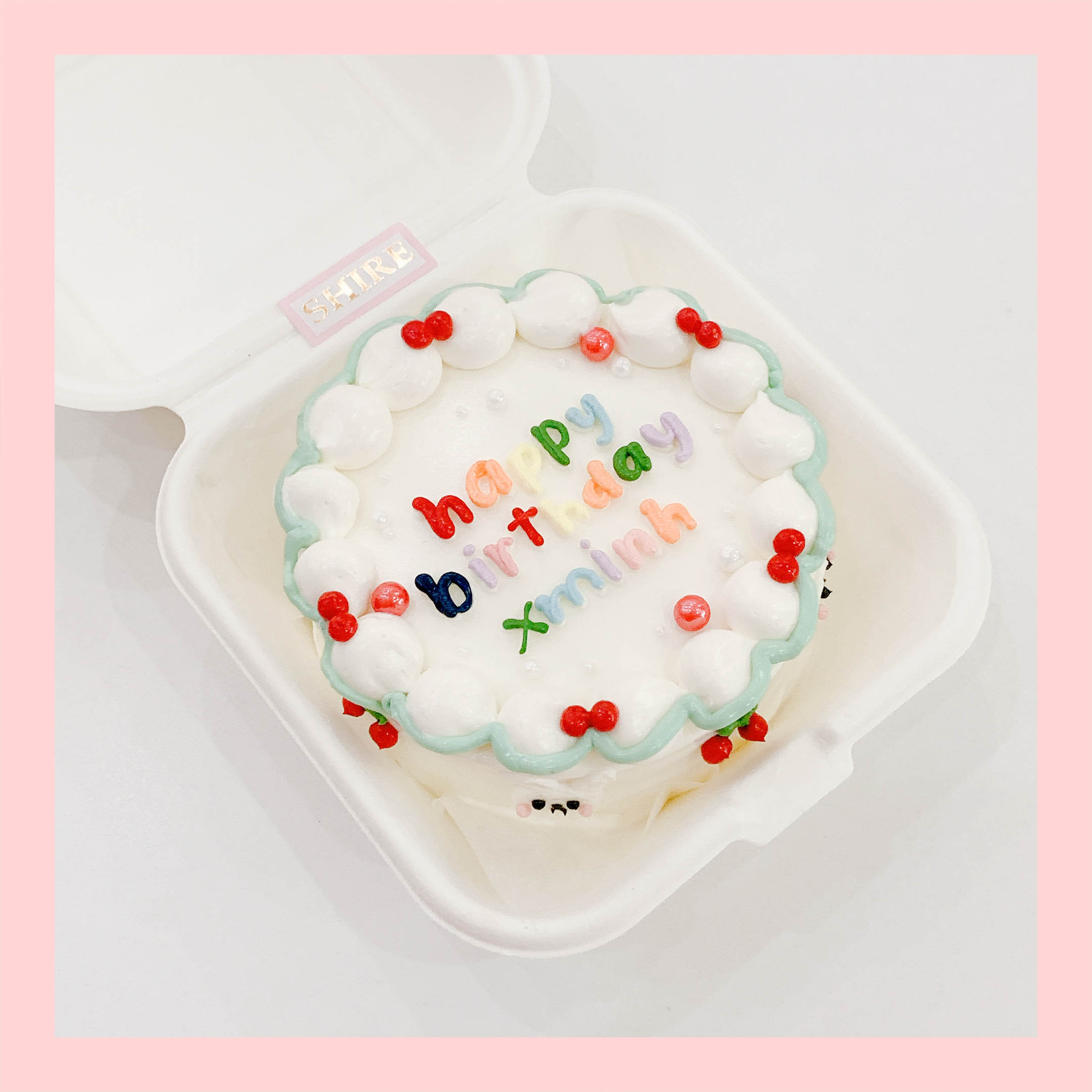 Mini Bento nhiều chủ đề - Bánh kem bơ mini hộp bã mía