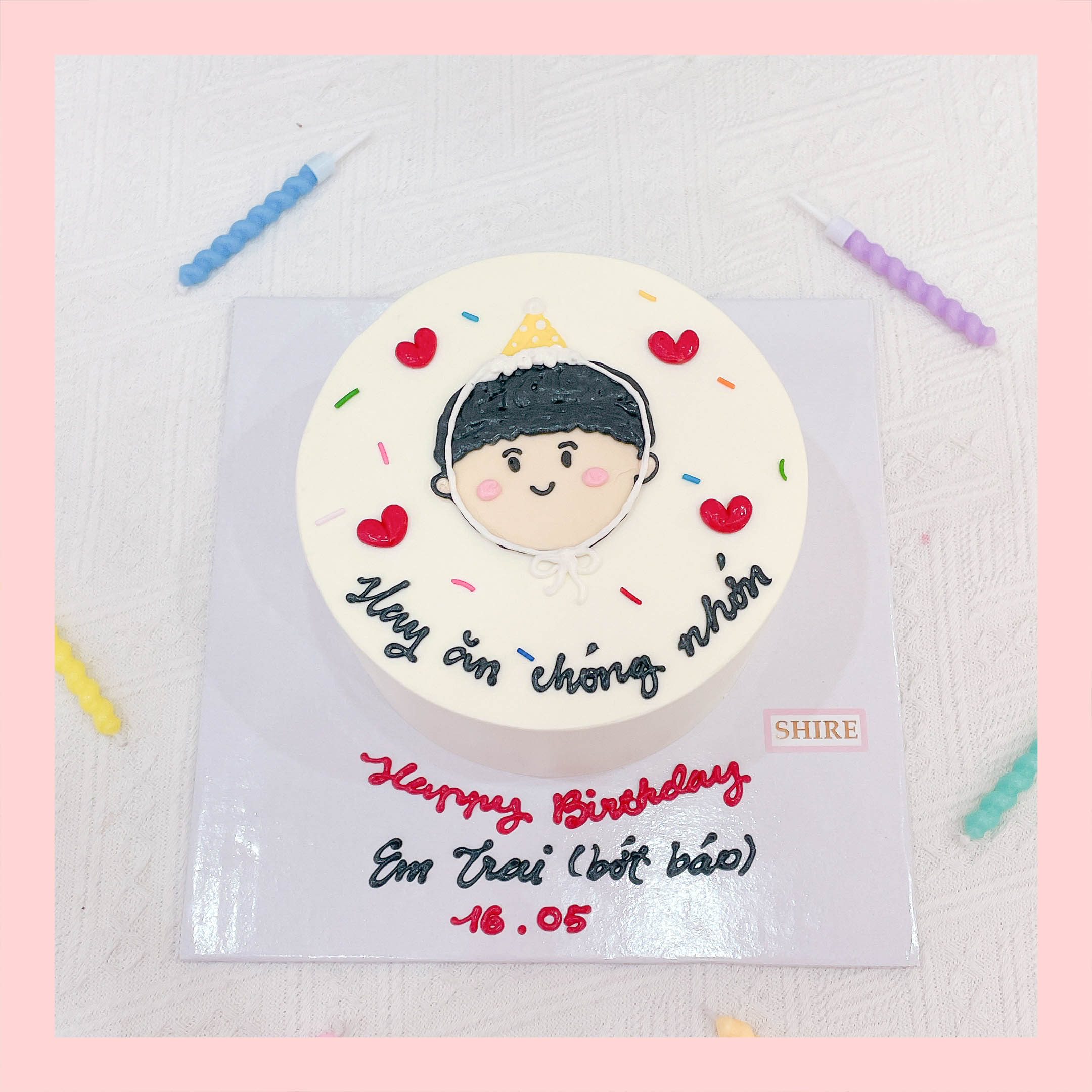 Bánh kem vẽ người nam - Bánh kem sinh nhật cho nam