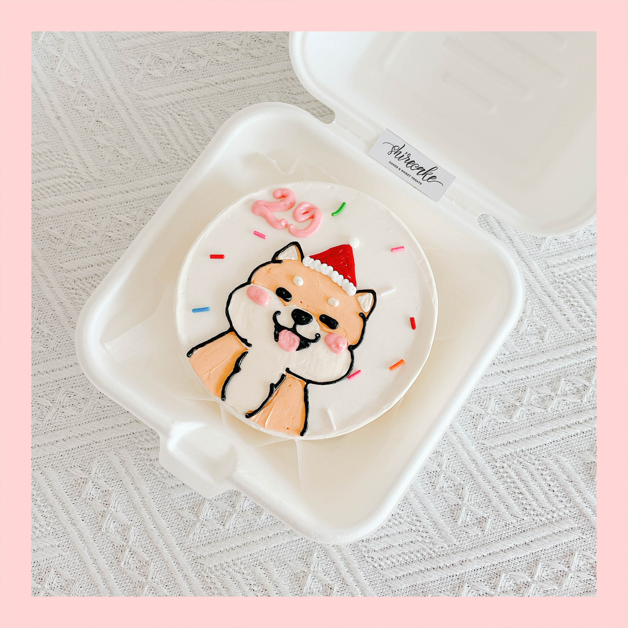 Mini Bento hình chó dễ thương - Bánh kem bơ mini hộp bã mía