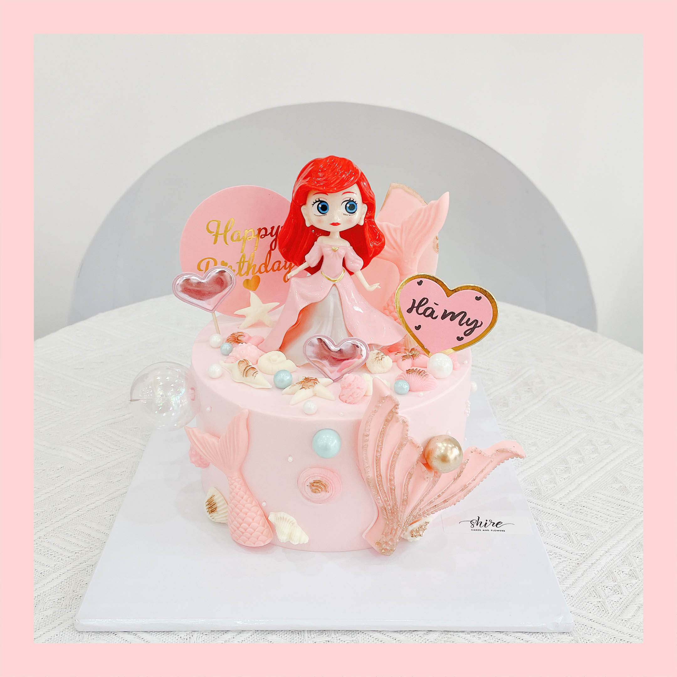Bánh kem nàng tiên cá Ariel - Bánh sinh nhật công chúa Disney