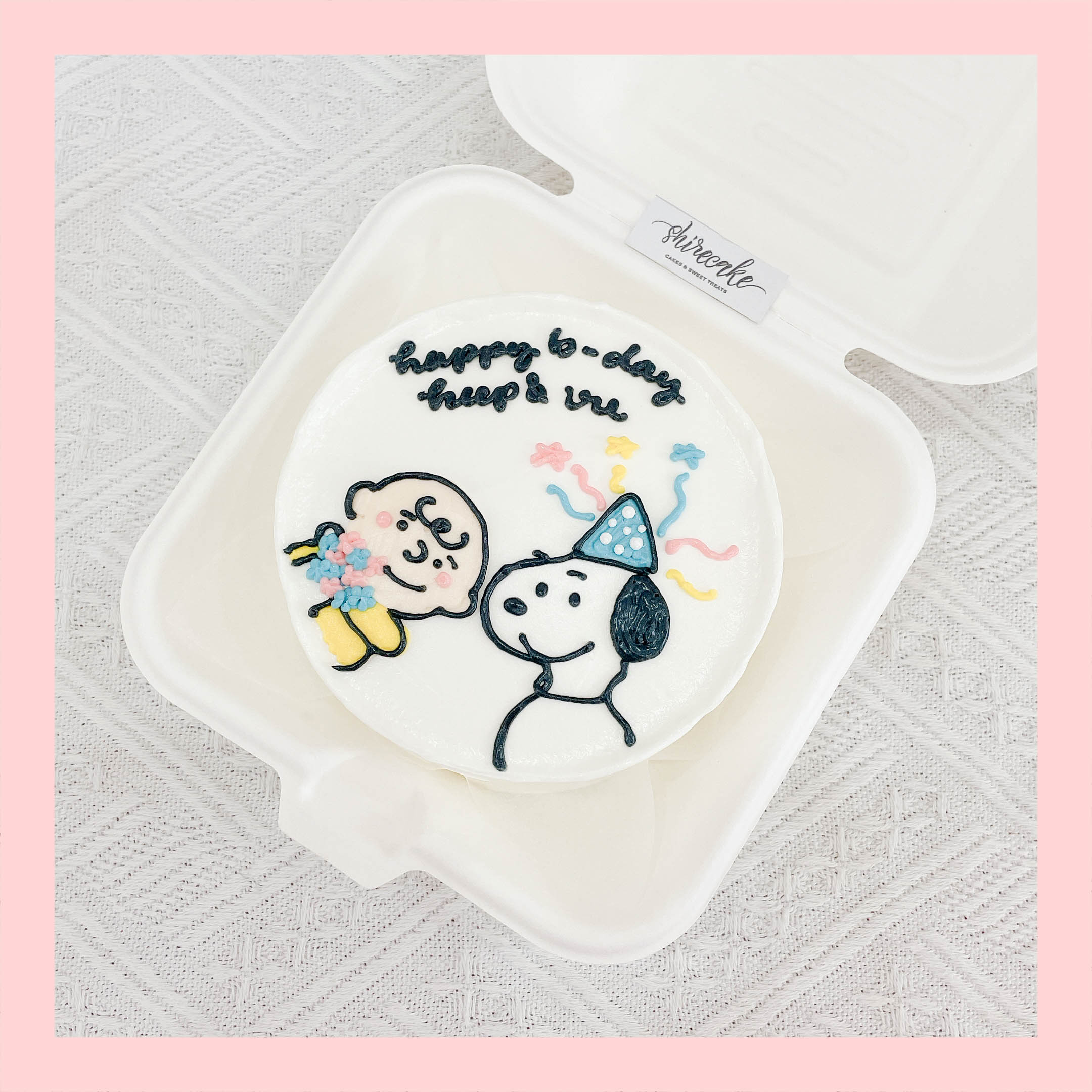 Mini Bento hình chó dễ thương - Bánh kem bơ mini hộp bã mía