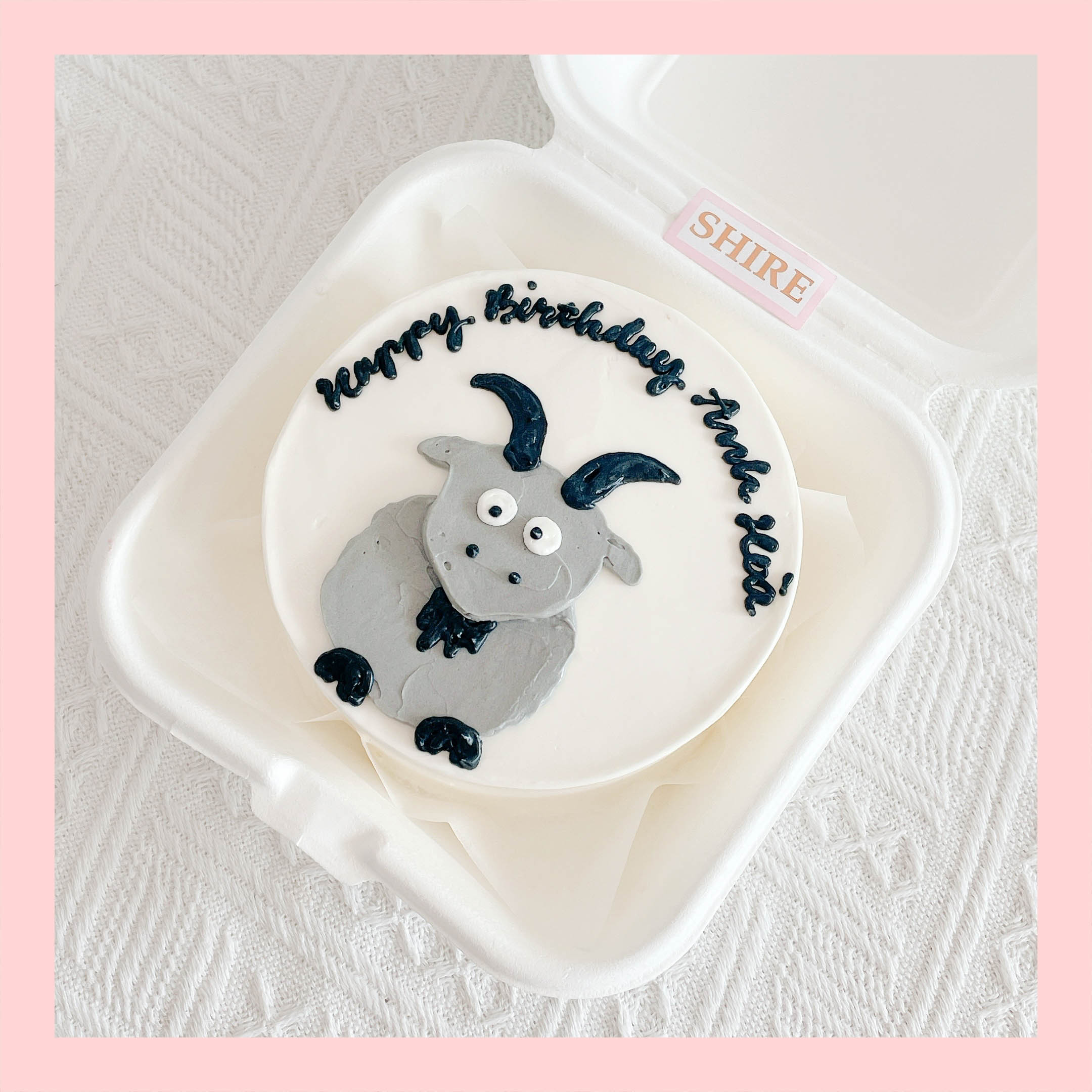 Mini Bento hình động vật dễ thương - Bánh kem bơ mini hộp bã mía