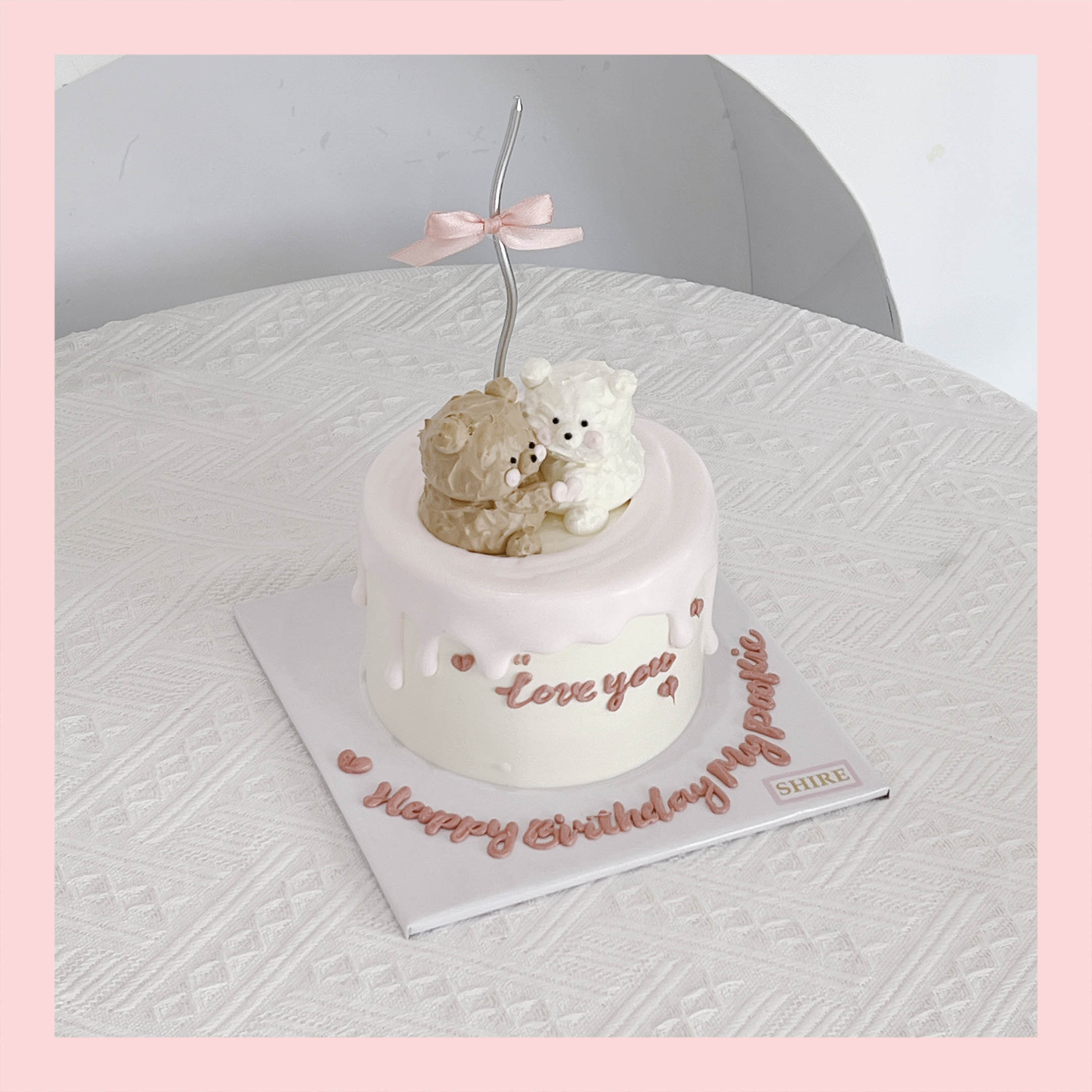 Bánh mini bơm thú 3D- Bánh kem bơ mini 10-12cm