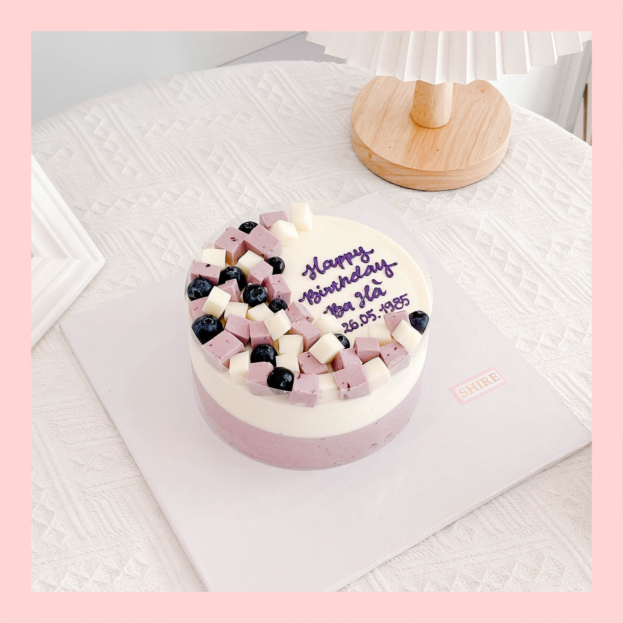 Mousse lạnh việt quất - Bánh kem sinh nhật kiểu âu