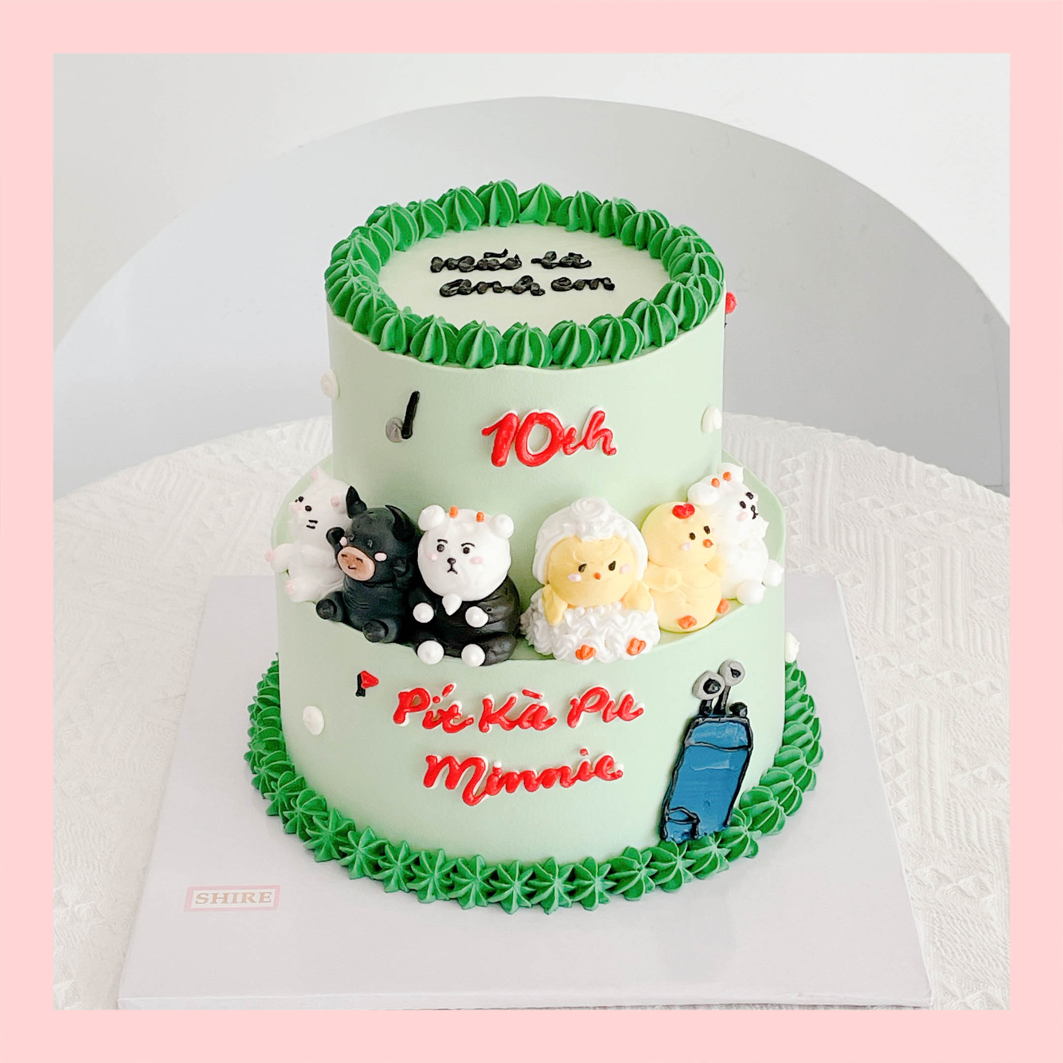 Bánh bơm thú hình con chó/con mèo/con khỉ/con chuột/con bò 3D dễ thương - Bánh sinh nhật trẻ em