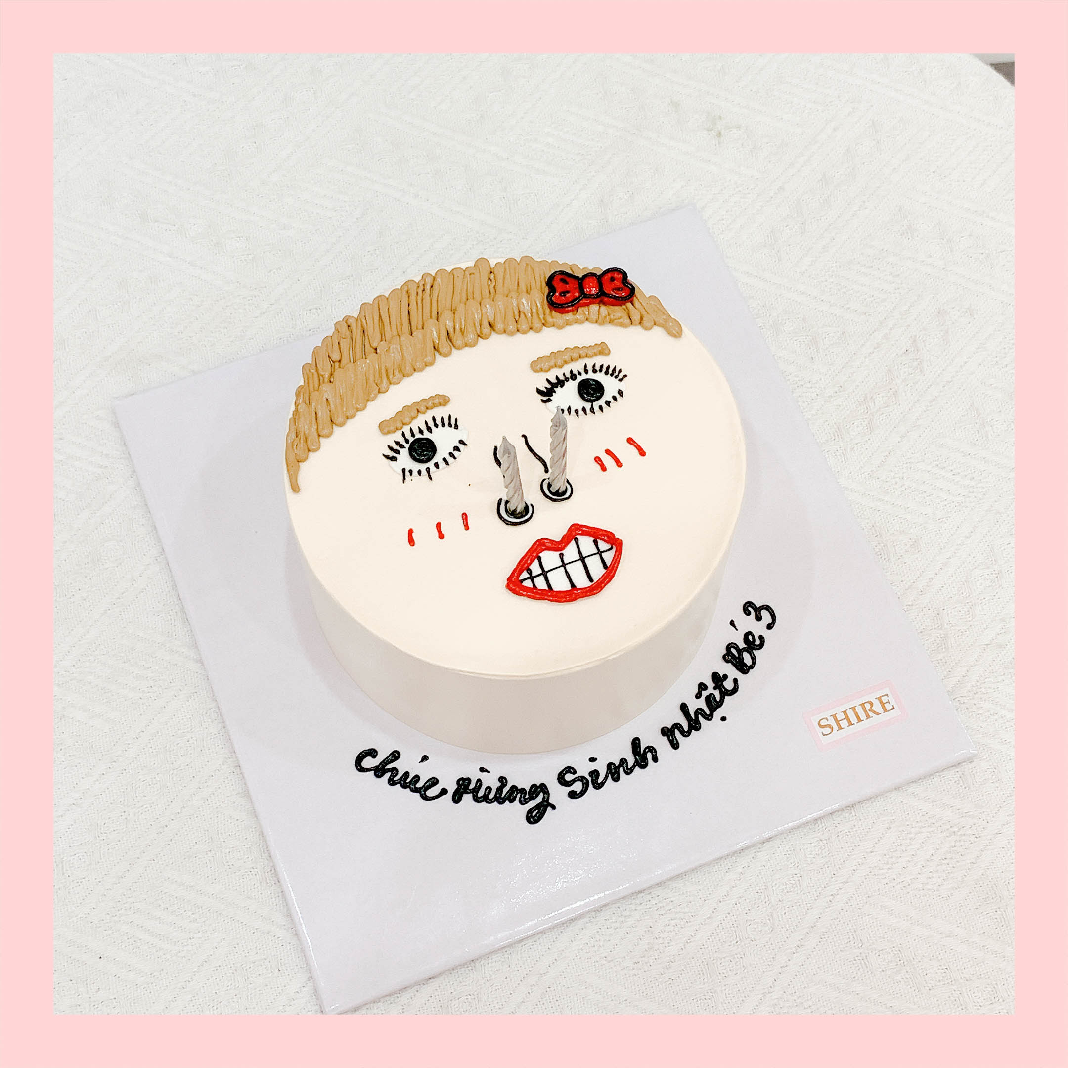 Bánh kem vẽ hình ngộ nghĩnh đáng yêu - Bánh kem sinh nhật