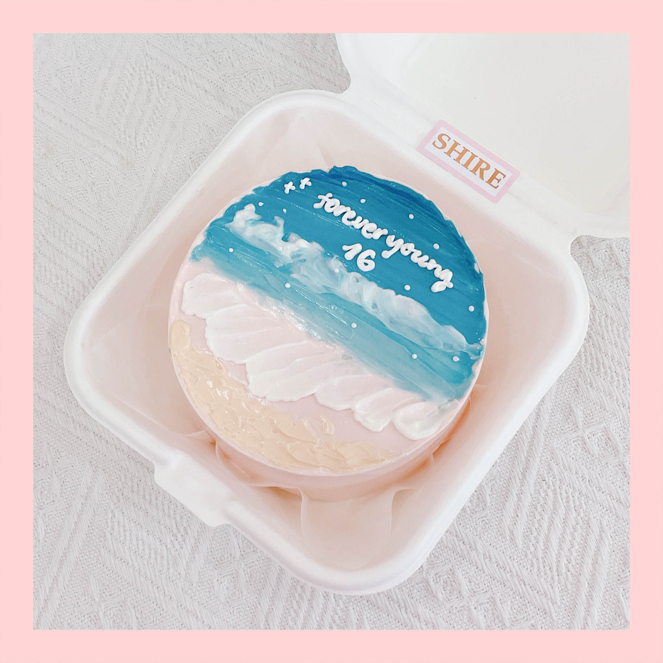 Mini Bento tone màu mix - Bánh kem bơ mini hộp bã mía