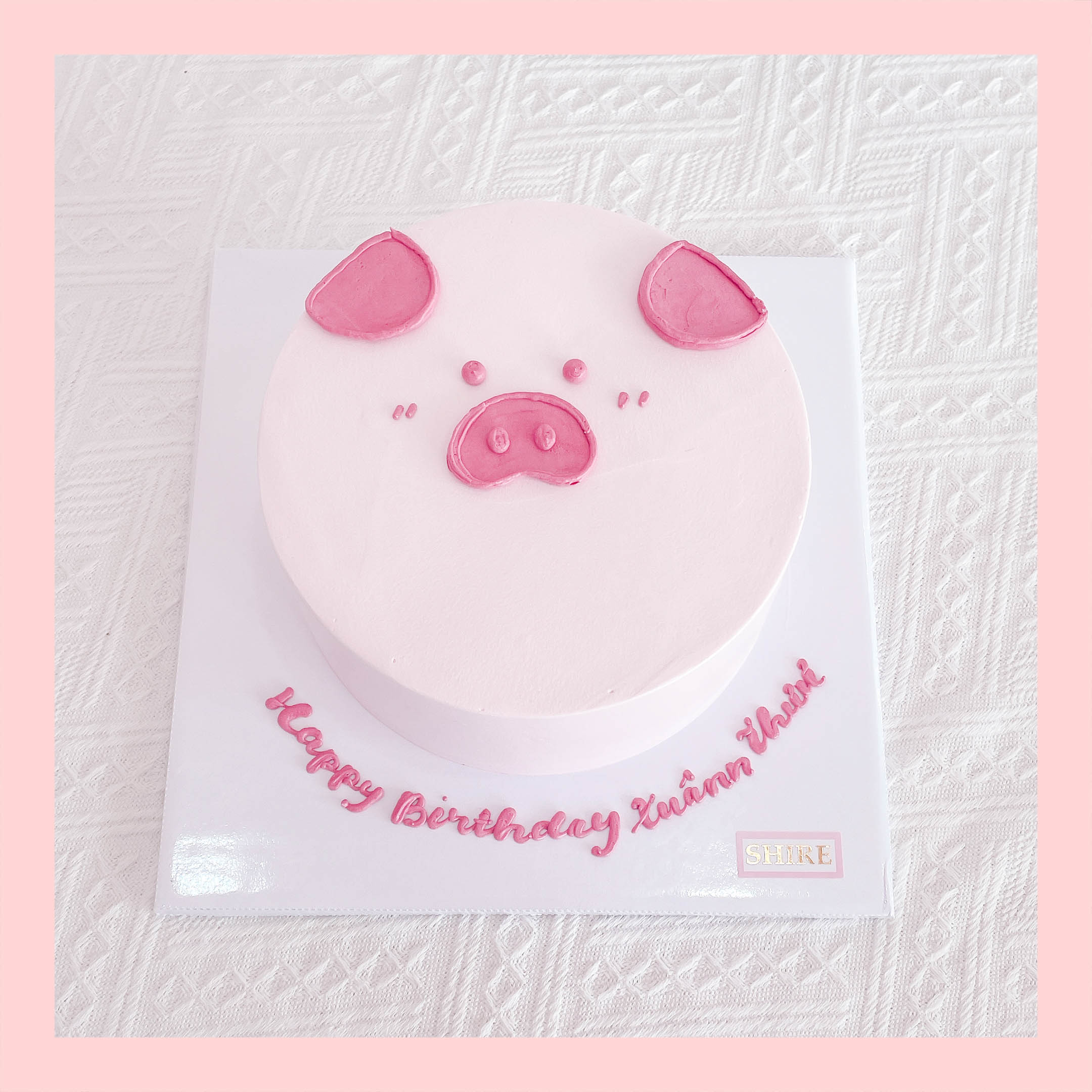 Bánh vẽ hình các con vật dễ thương - Bánh sinh nhật trẻ em