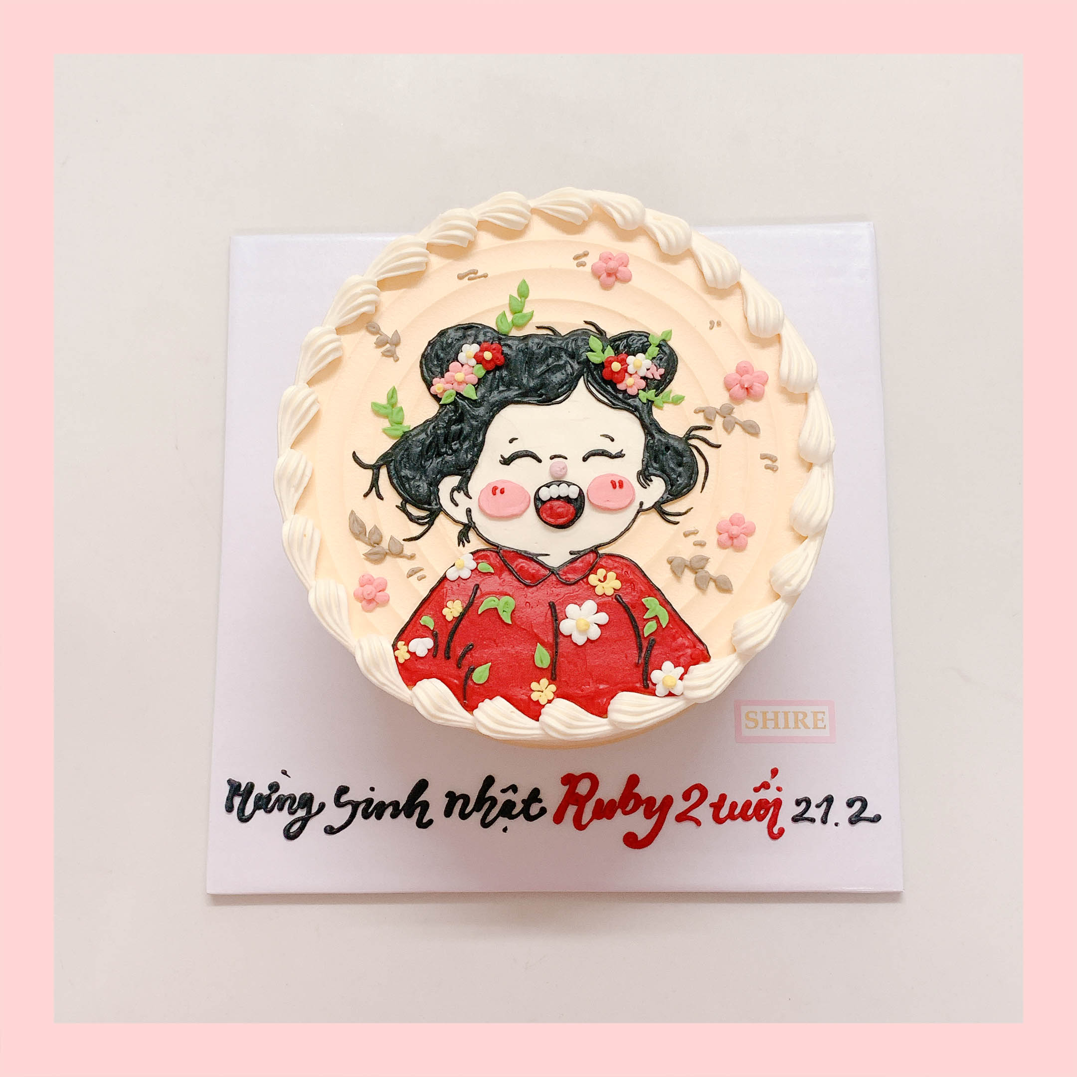 Bánh kem vẽ người nữ - Bánh kem sinh nhật cho nữ