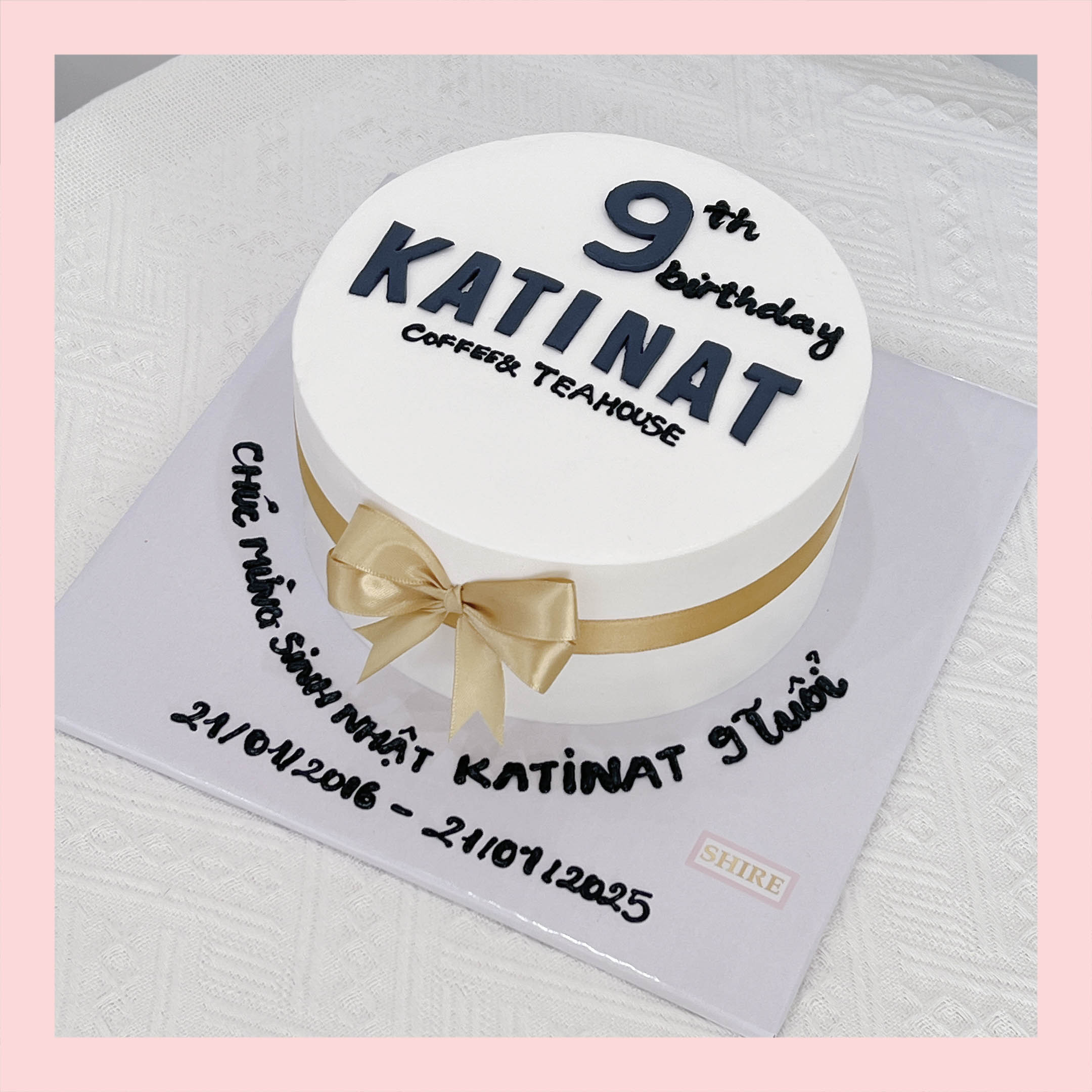 Bánh kem 1 tầng theo logo doanh nghiệp/công ty