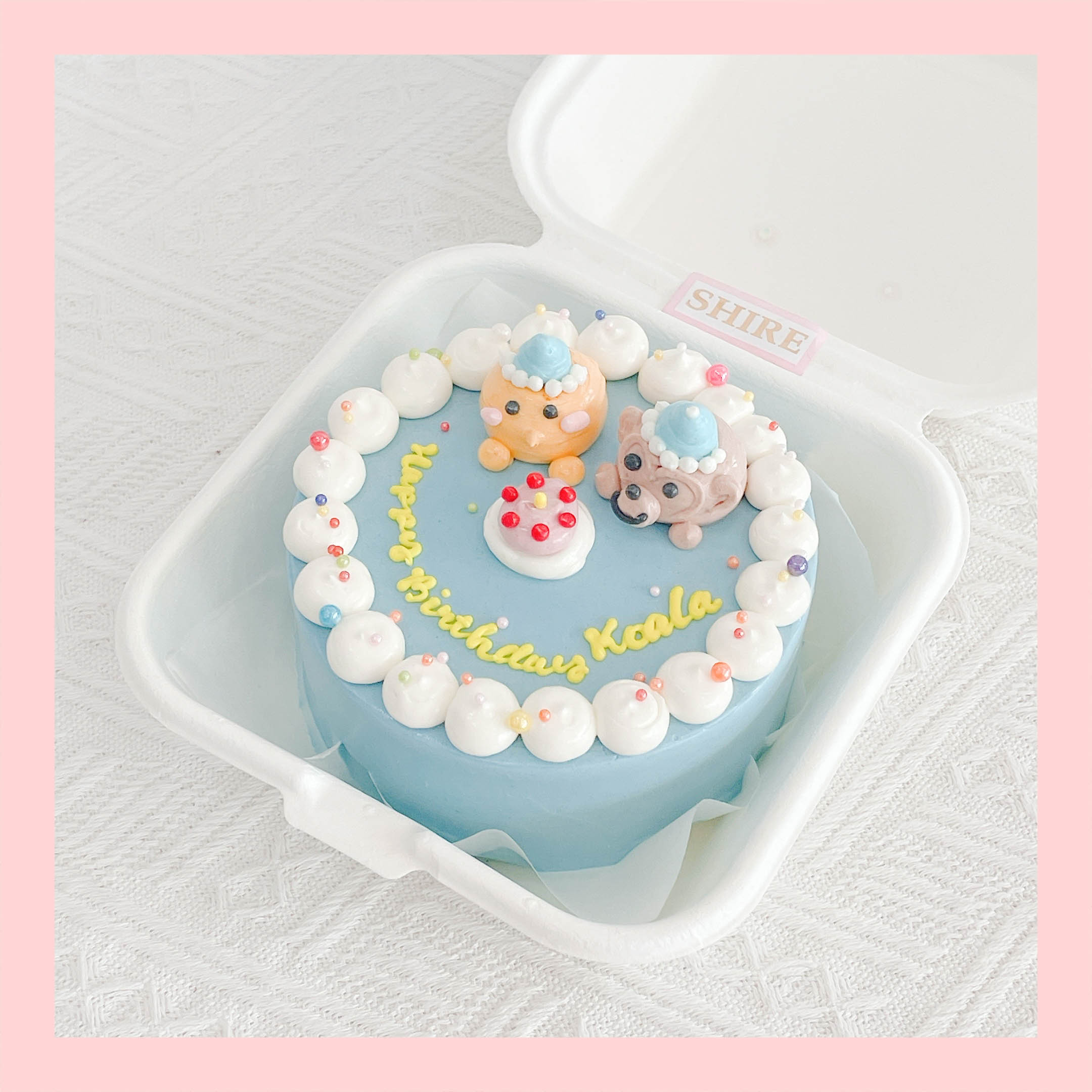 Mini Bento bắt kem 3D - Bánh kem bơ mini hộp bã mía