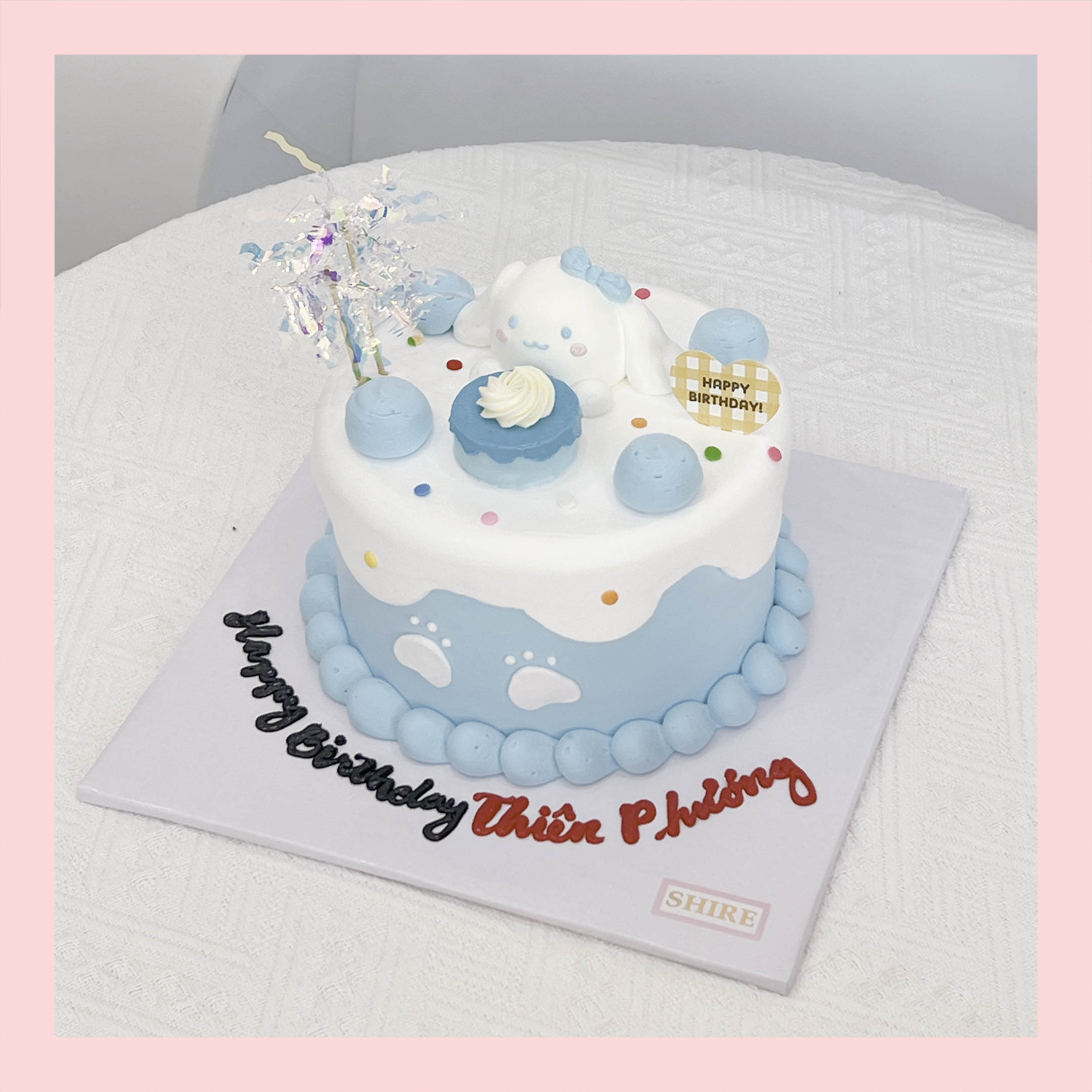 Bánh bơm thú hình con thỏ/con nhím/con cừu/capybara 3D dễ thương - Bánh sinh nhật trẻ em