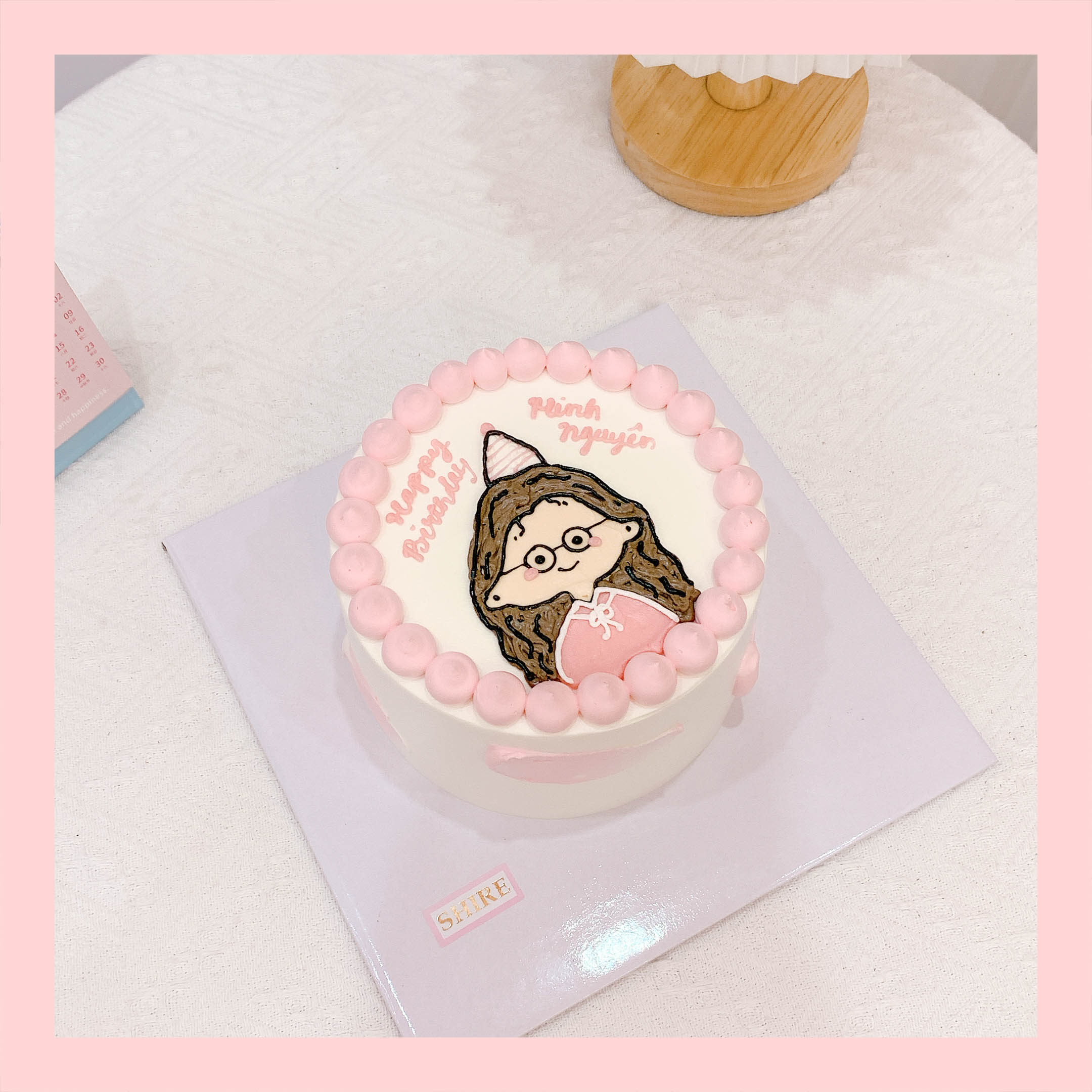 Bánh mini vẽ người - Bánh kem bơ mini 10-12cm