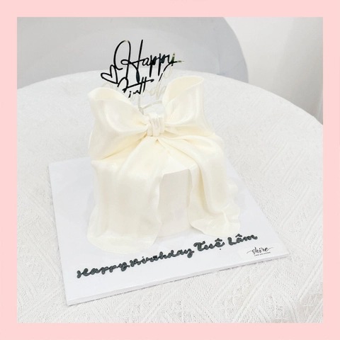 Bánh kem tạo hình nơ 3D xinh xắn cho nữ - Bánh kem fondant