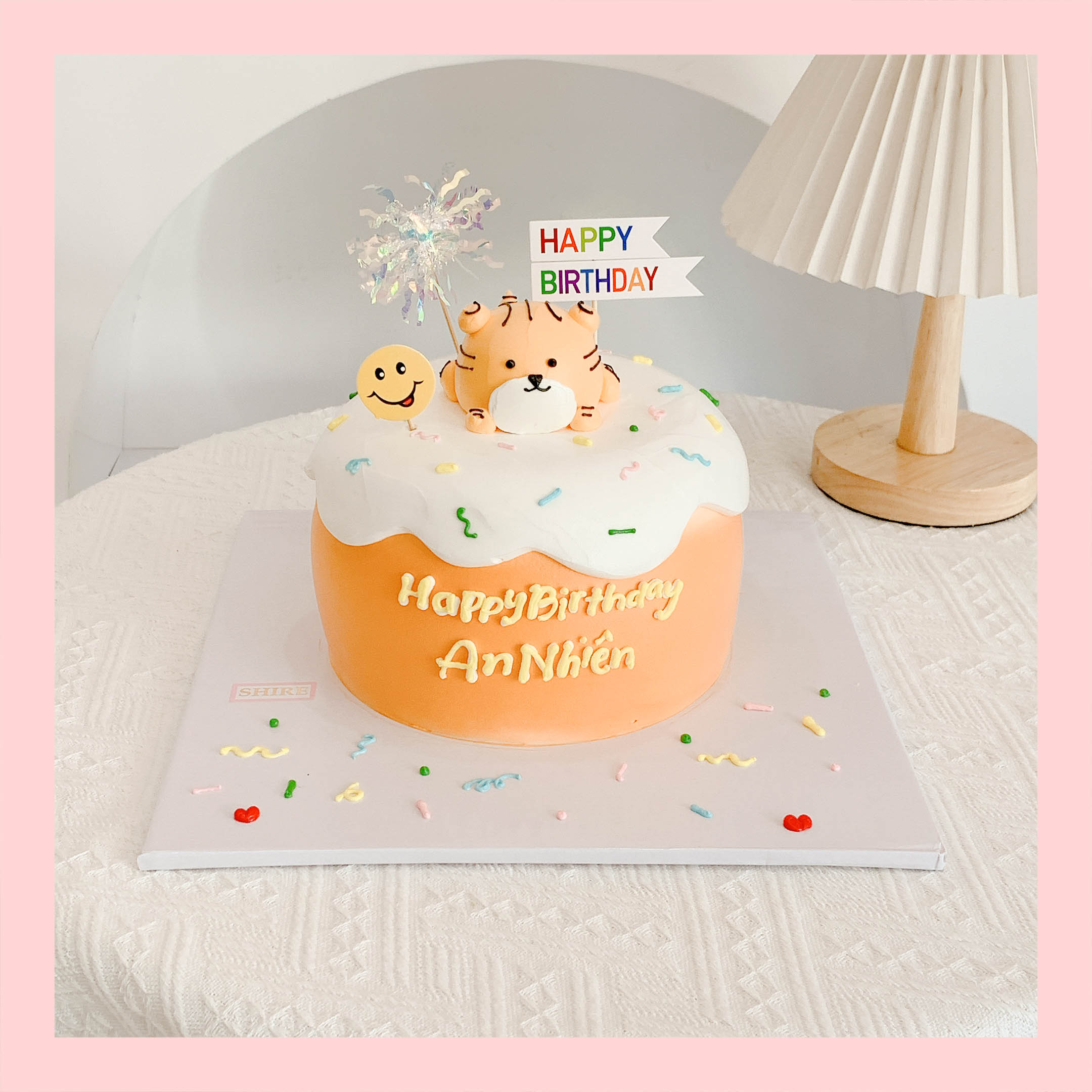 Bánh bơm thú hình con heo/con ếch/con gà/con cọp 3D dễ thương - Bánh sinh nhật trẻ em