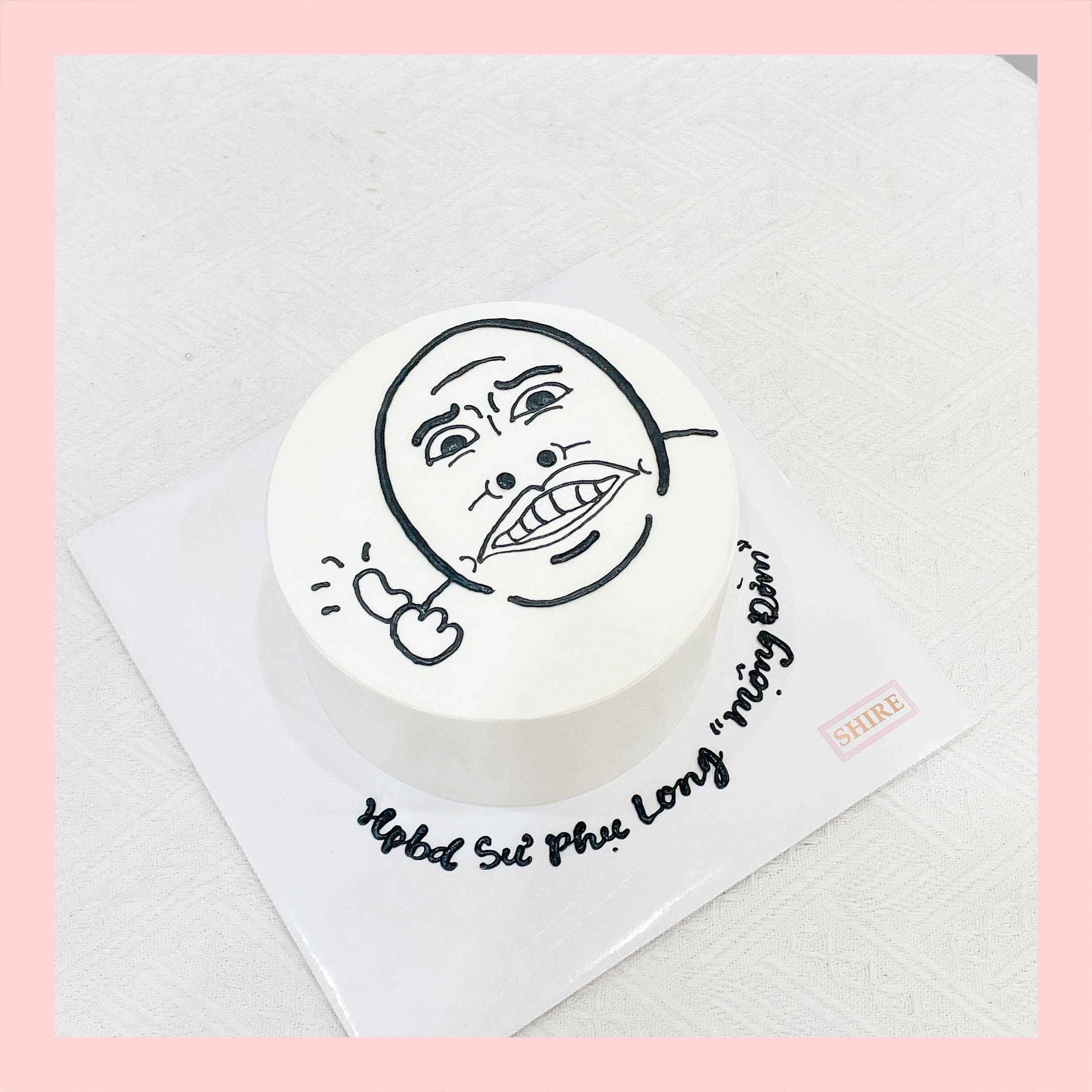 Bánh mini vẽ hình funny bựa - Bánh kem bơ mini 10-12cm