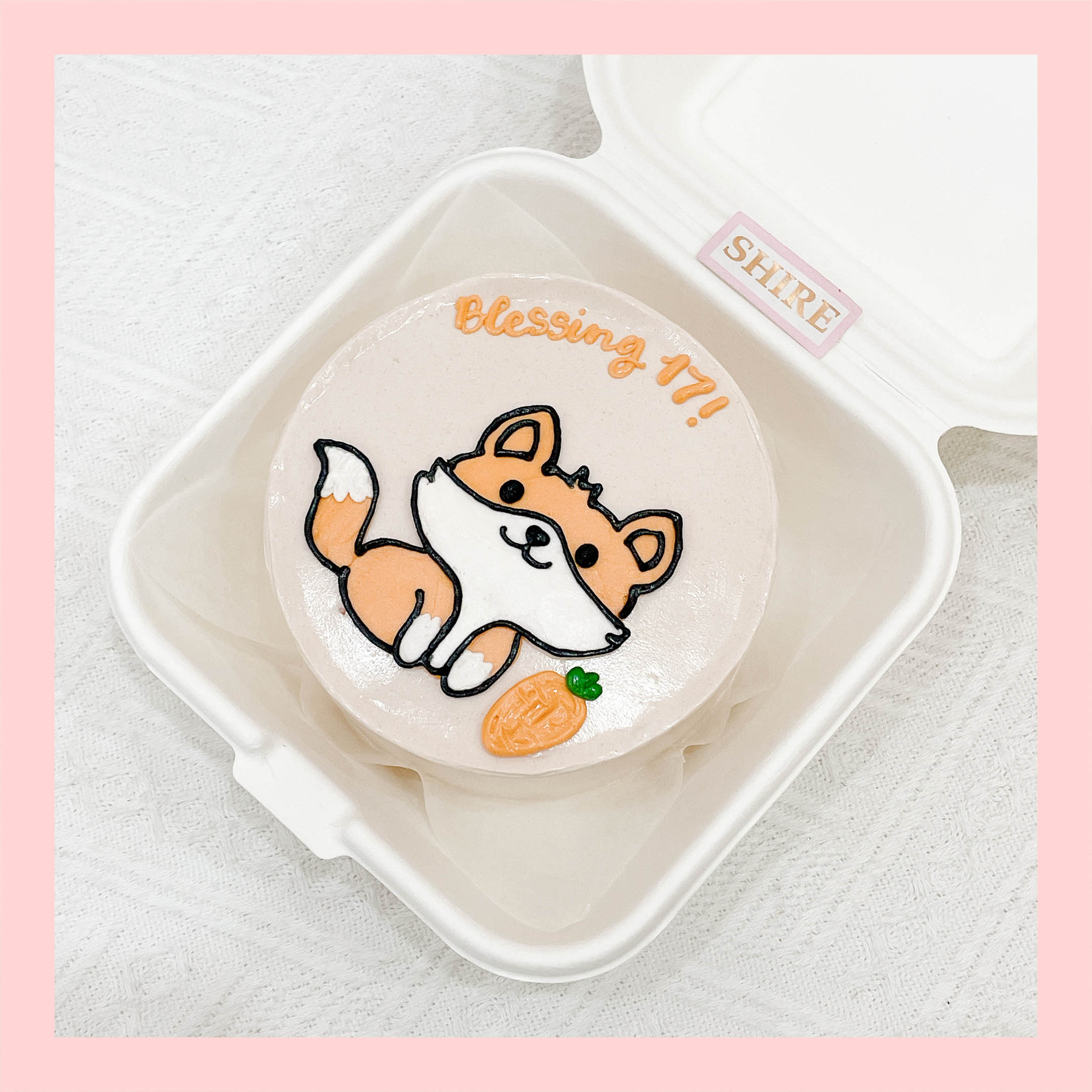 Mini Bento hình động vật dễ thương - Bánh kem bơ mini hộp bã mía