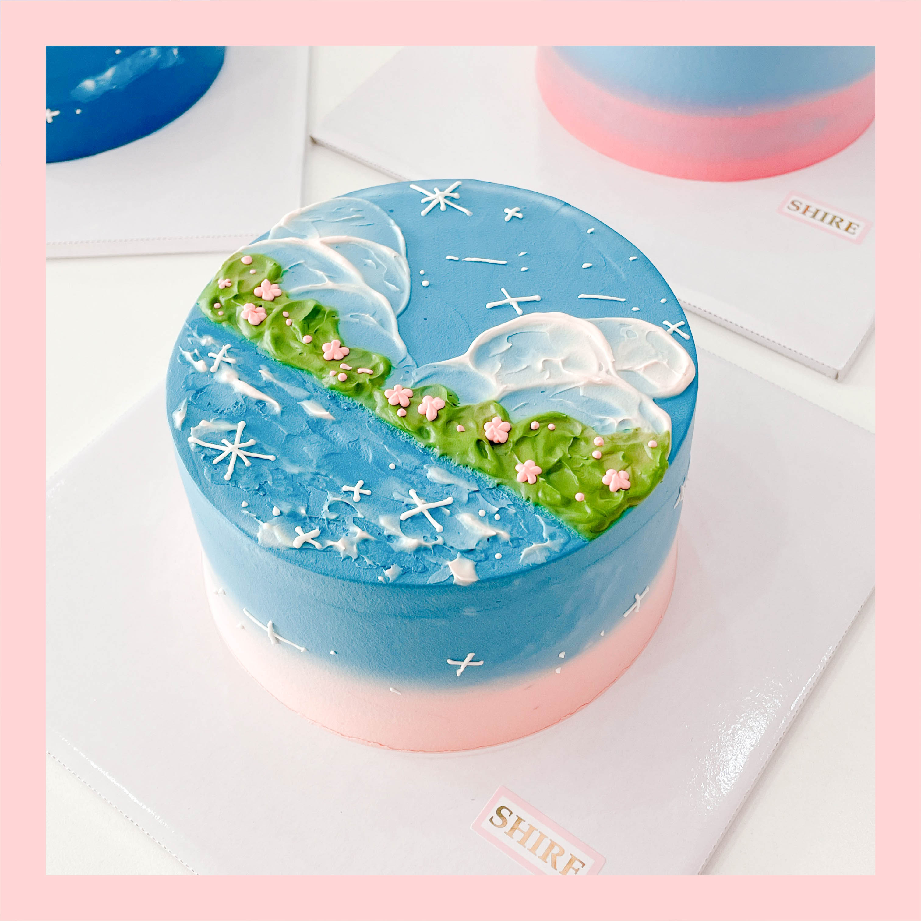 Bánh kem vẽ màu pastel style Hàn - Bánh kem sinh nhật