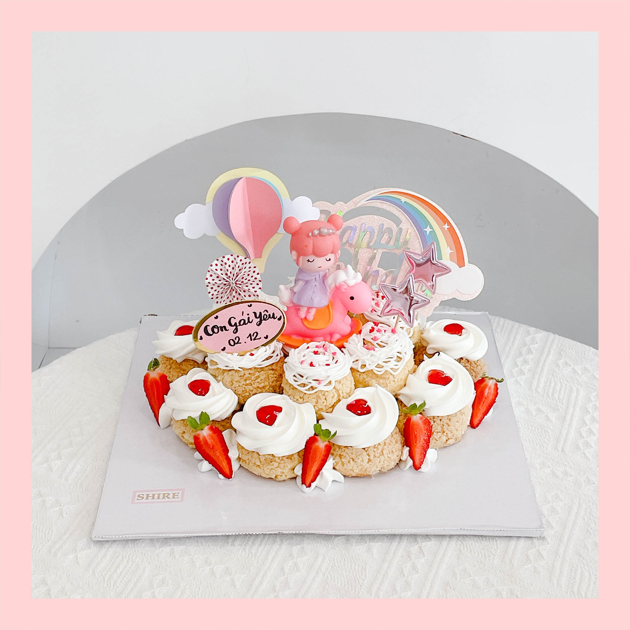 Su kem giòn sinh nhật cho bé - Choux creme trang trí phụ kiện