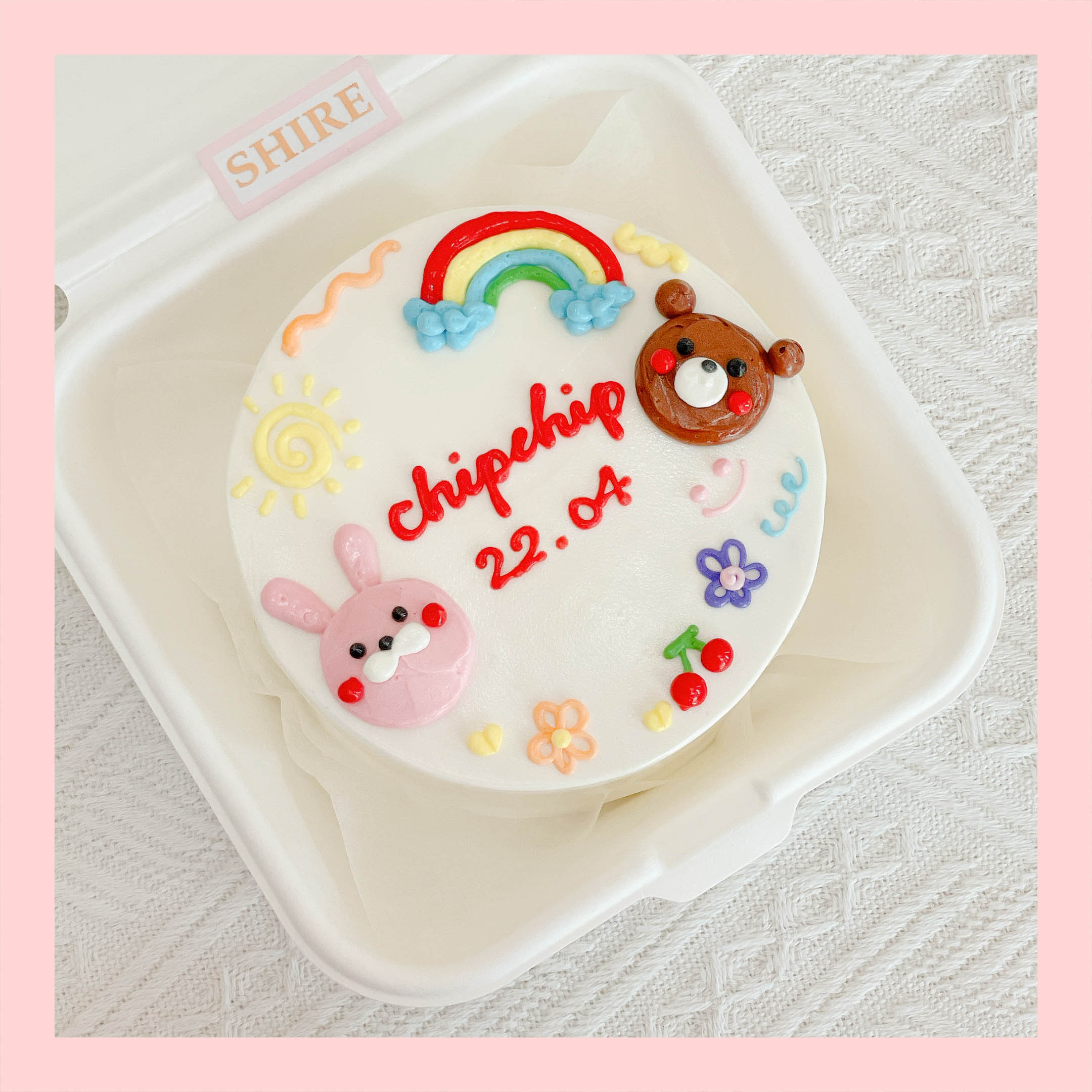 Mini Bento bắt kem 3D - Bánh kem bơ mini hộp bã mía