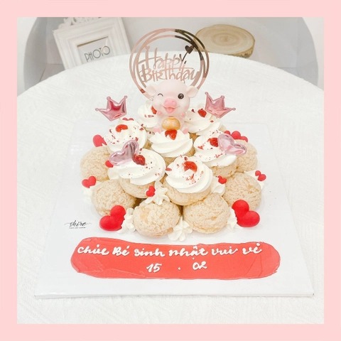 Su kem giòn sinh nhật cho bé - Choux creme trang trí phụ kiện