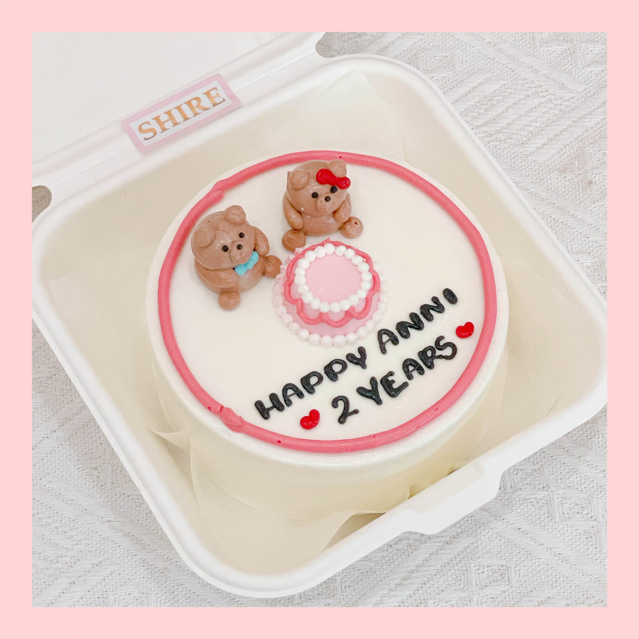 Mini Bento bắt kem 3D - Bánh kem bơ mini hộp bã mía