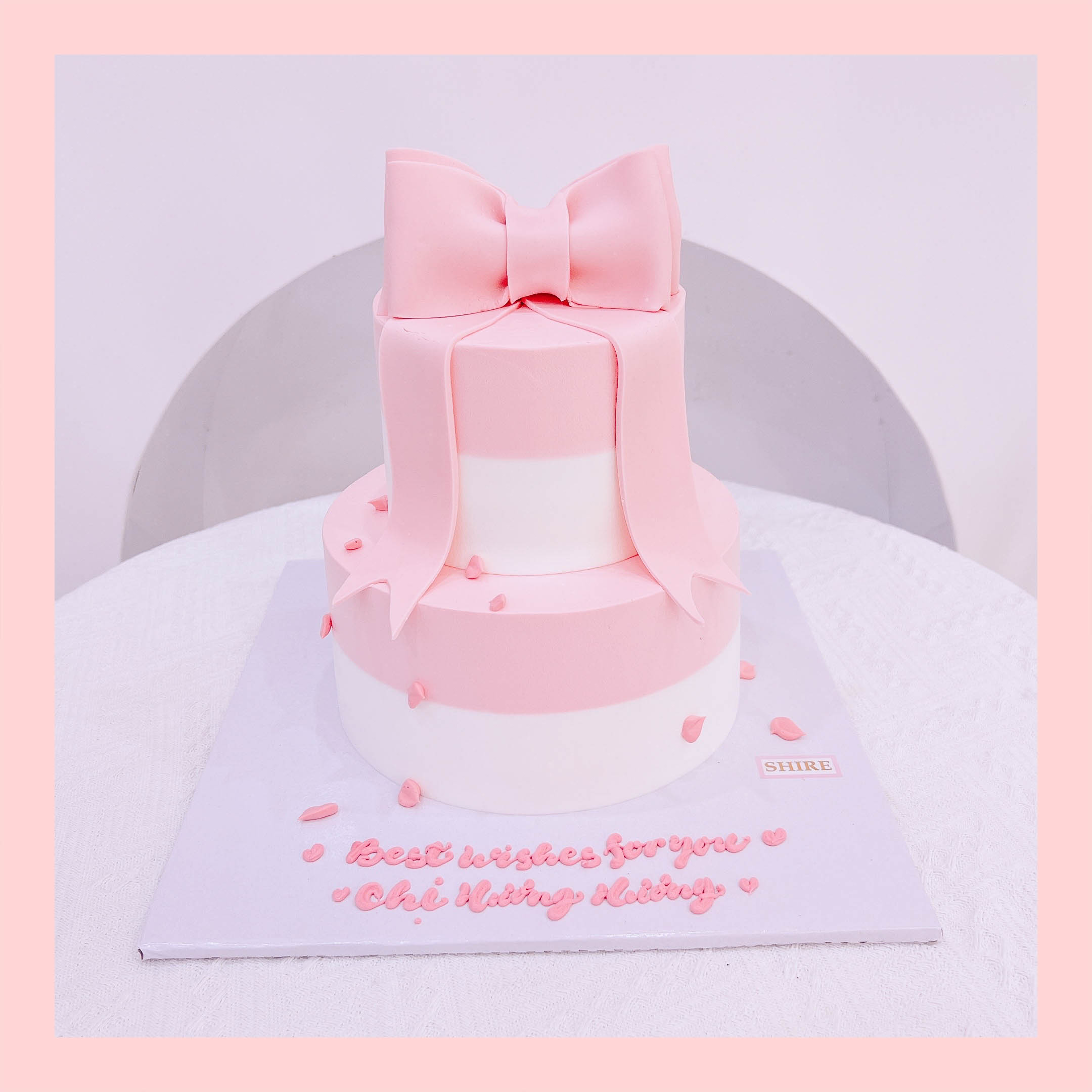 Bánh kem tạo hình nơ 3D xinh xắn cho bé gái - Bánh kem fondant
