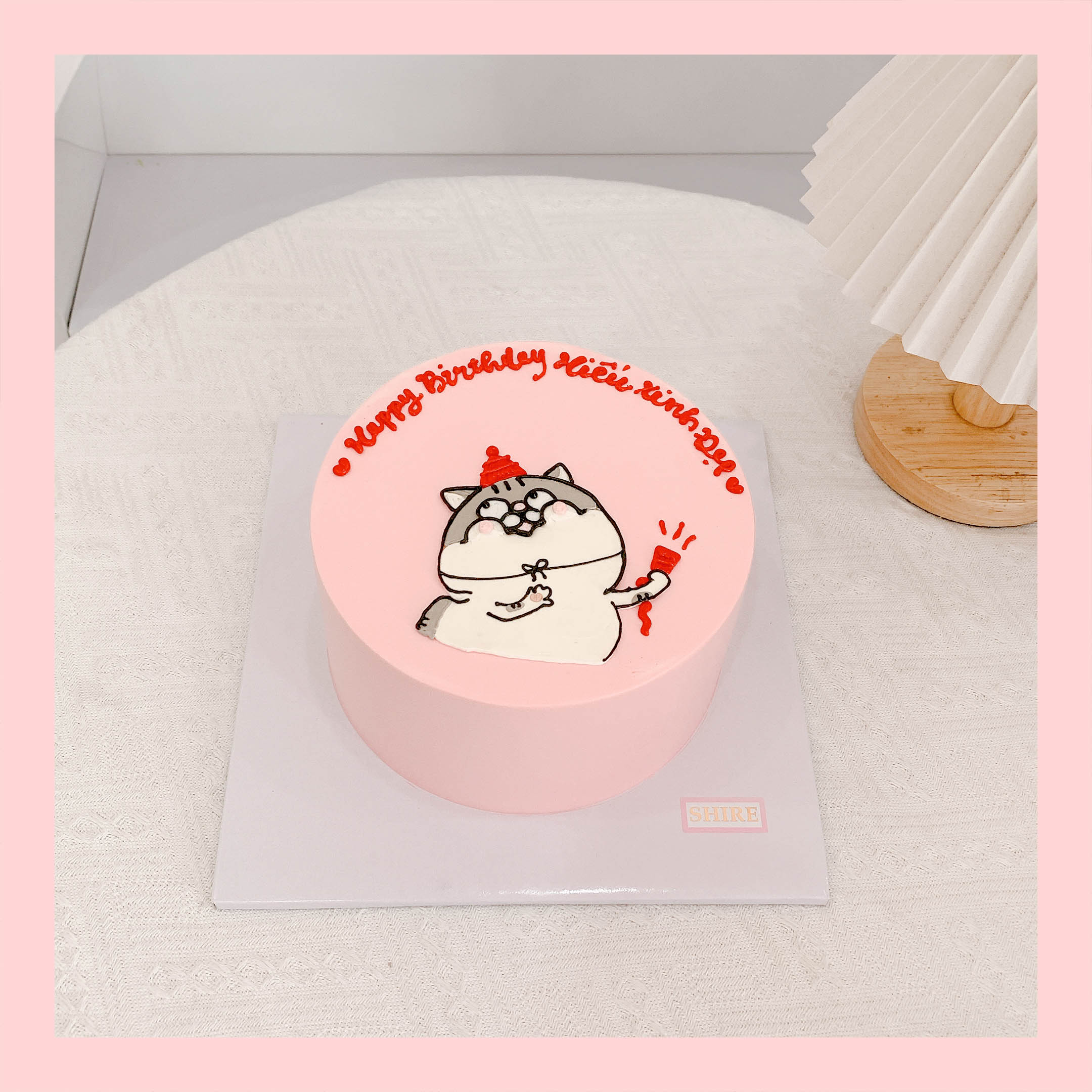 Bánh mini vẽ hình funny bựa - Bánh kem bơ mini 10-12cm