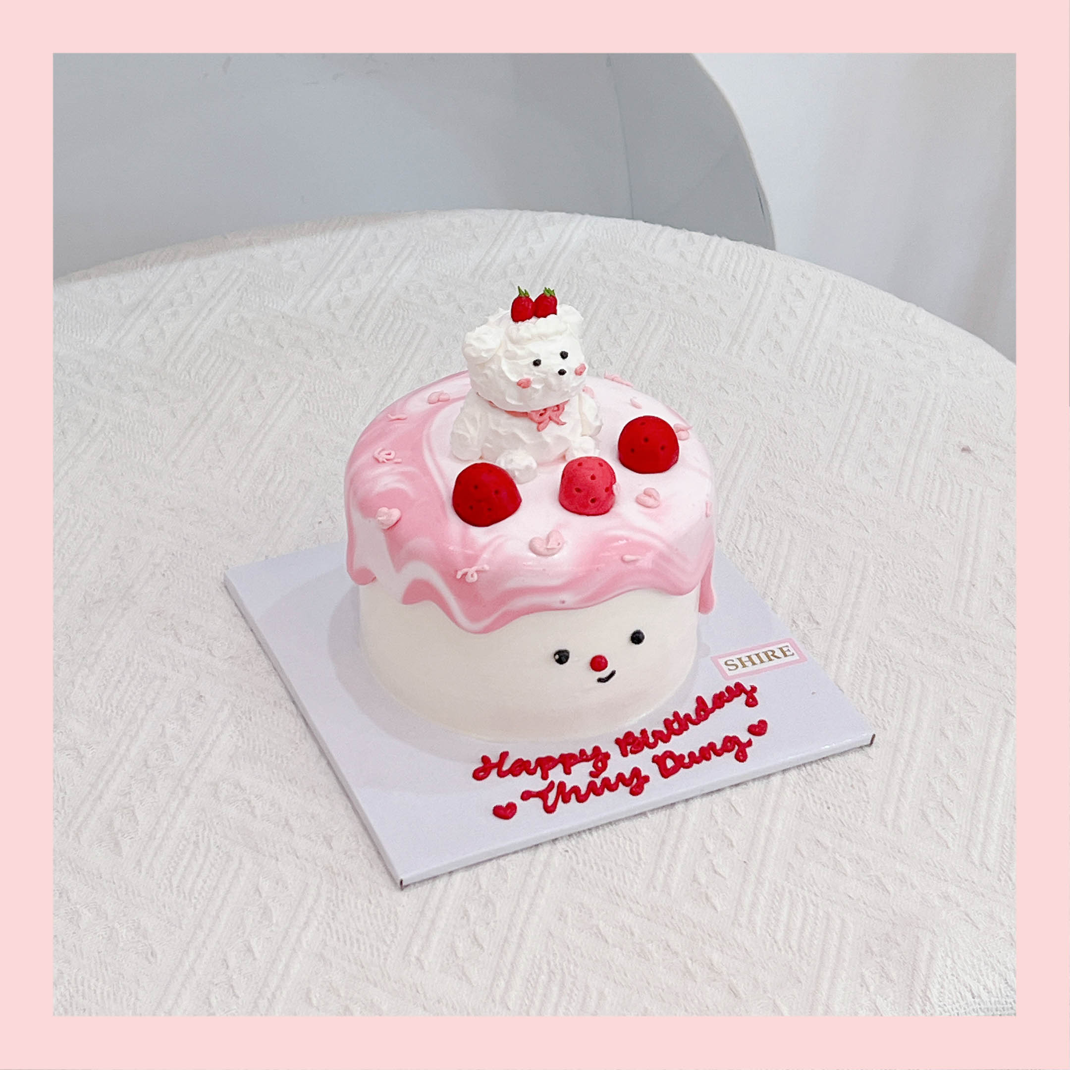 Bánh mini bơm thú 3D- Bánh kem bơ mini 10-12cm