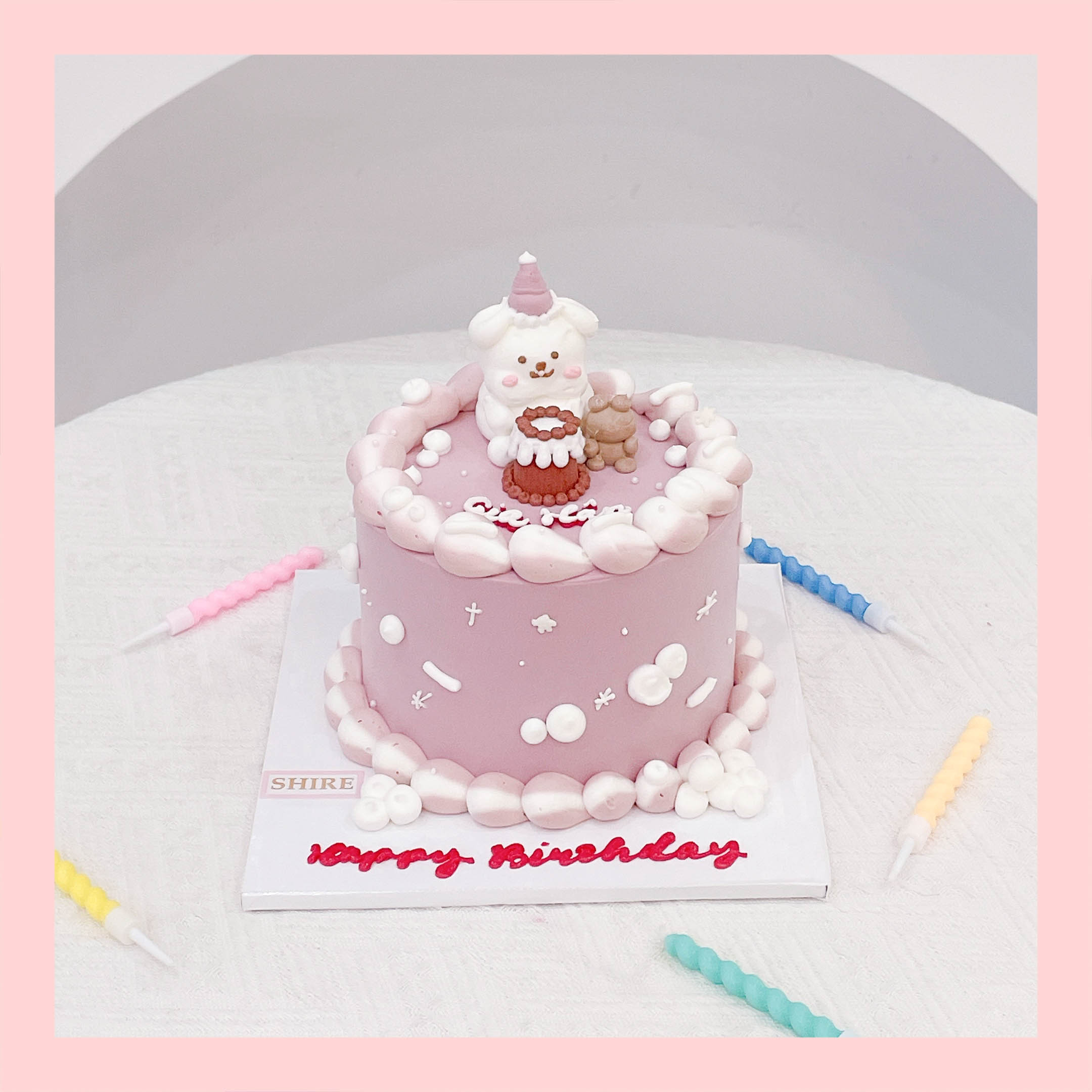 Bánh mini bơm thú 3D- Bánh kem bơ mini 10-12cm