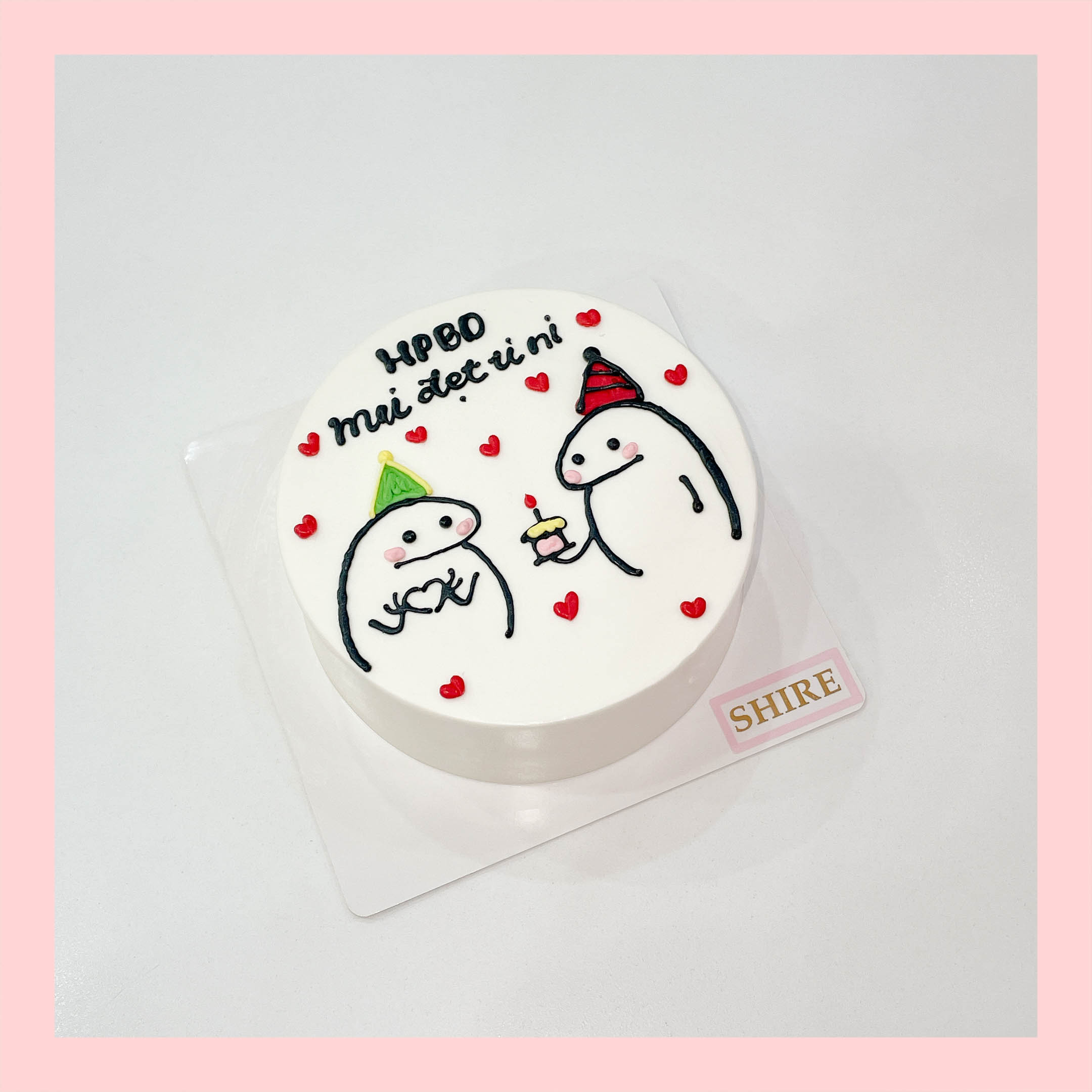 Mini Bento vẽ hình ngộ nghĩnh - Bánh kem bơ mini hộp bã mía