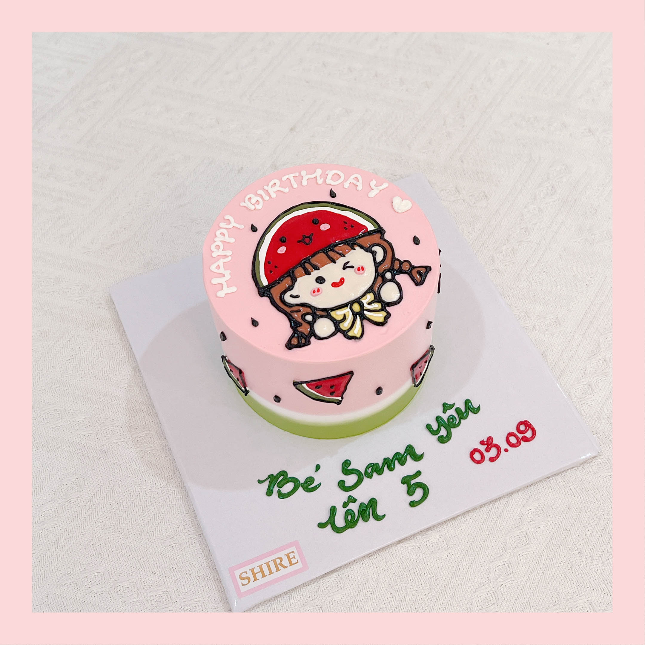 Bánh mini vẽ người - Bánh kem bơ mini 10-12cm