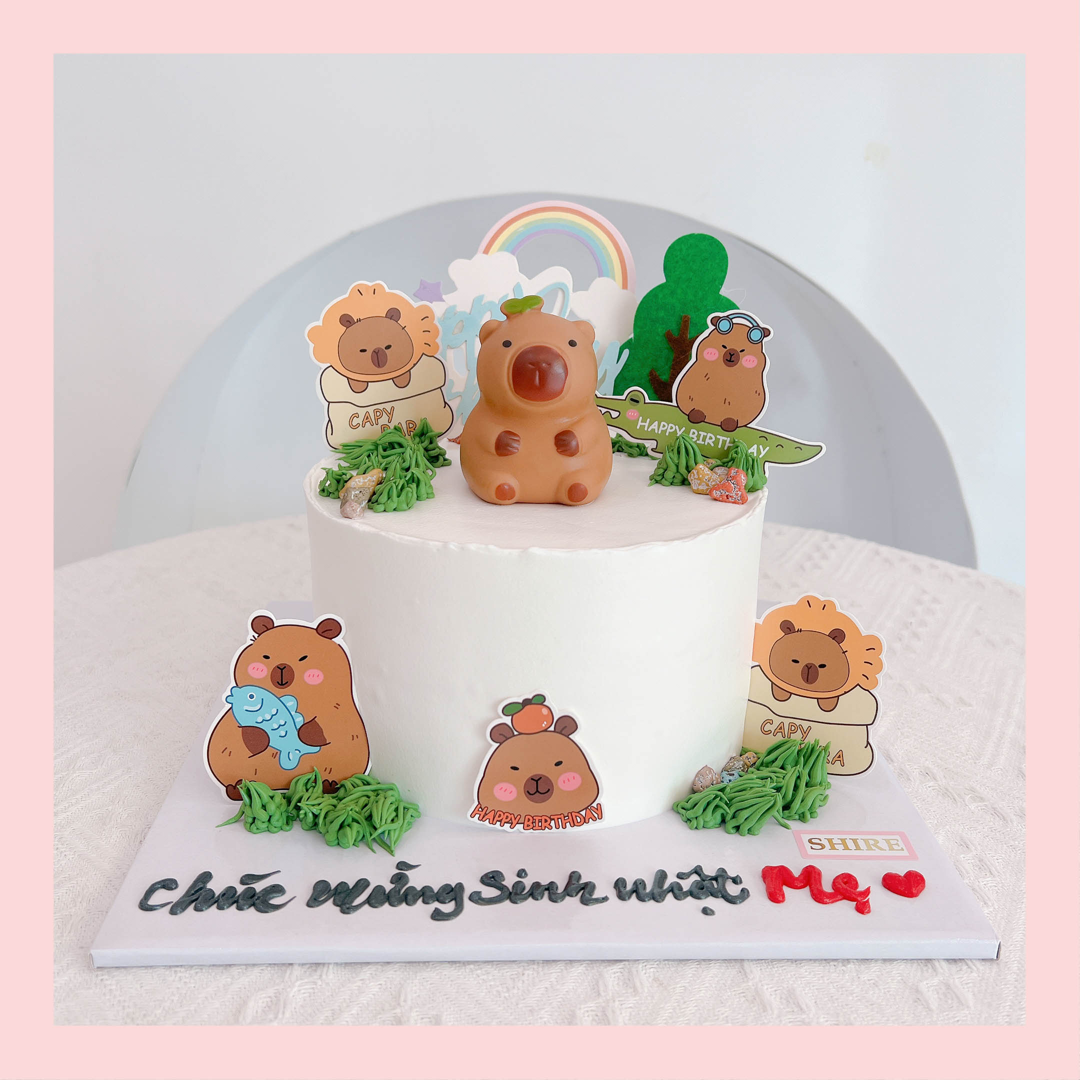 Bánh kem chủ đề nhân vật hoạt hình Sanrio/Labubu/Capybara/Crybaby dễ thương - Bánh sinh nhật trẻ em