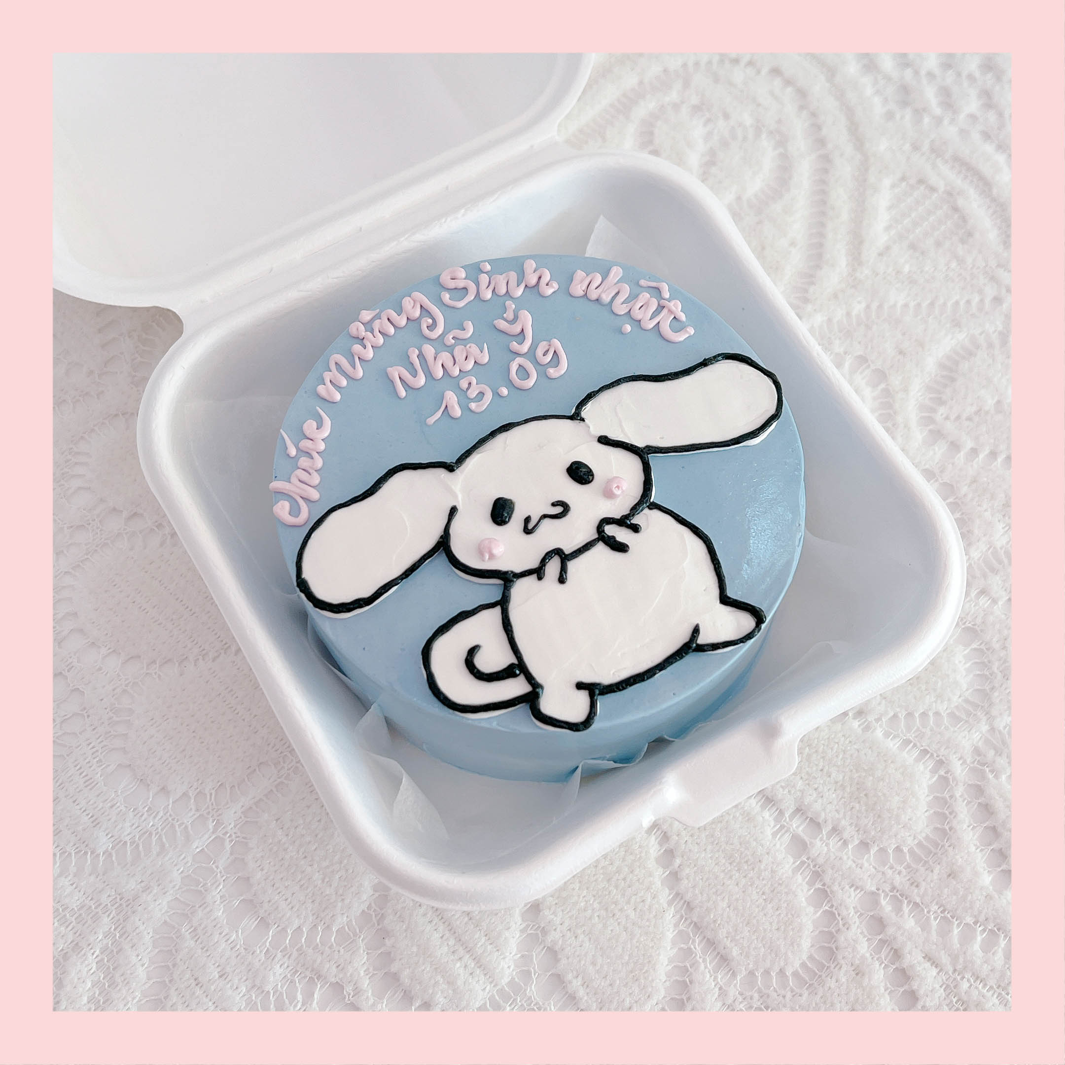 Mini Bento hình động vật dễ thương - Bánh kem bơ mini hộp bã mía