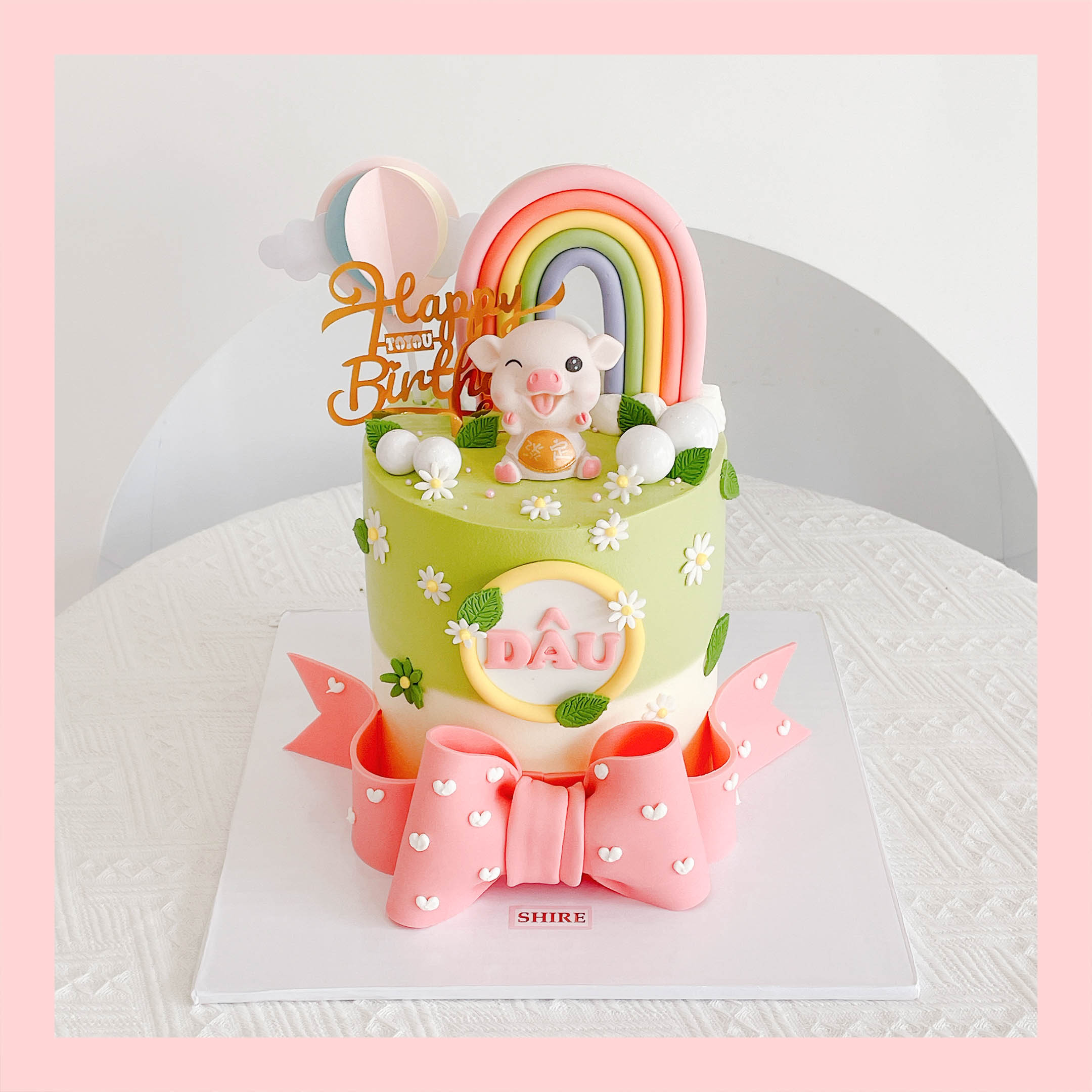 Bánh kem tạo hình nơ 3D xinh xắn cho bé gái - Bánh kem fondant