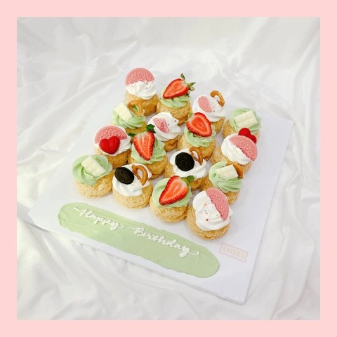 Su kem giòn xếp vuông - Choux creme