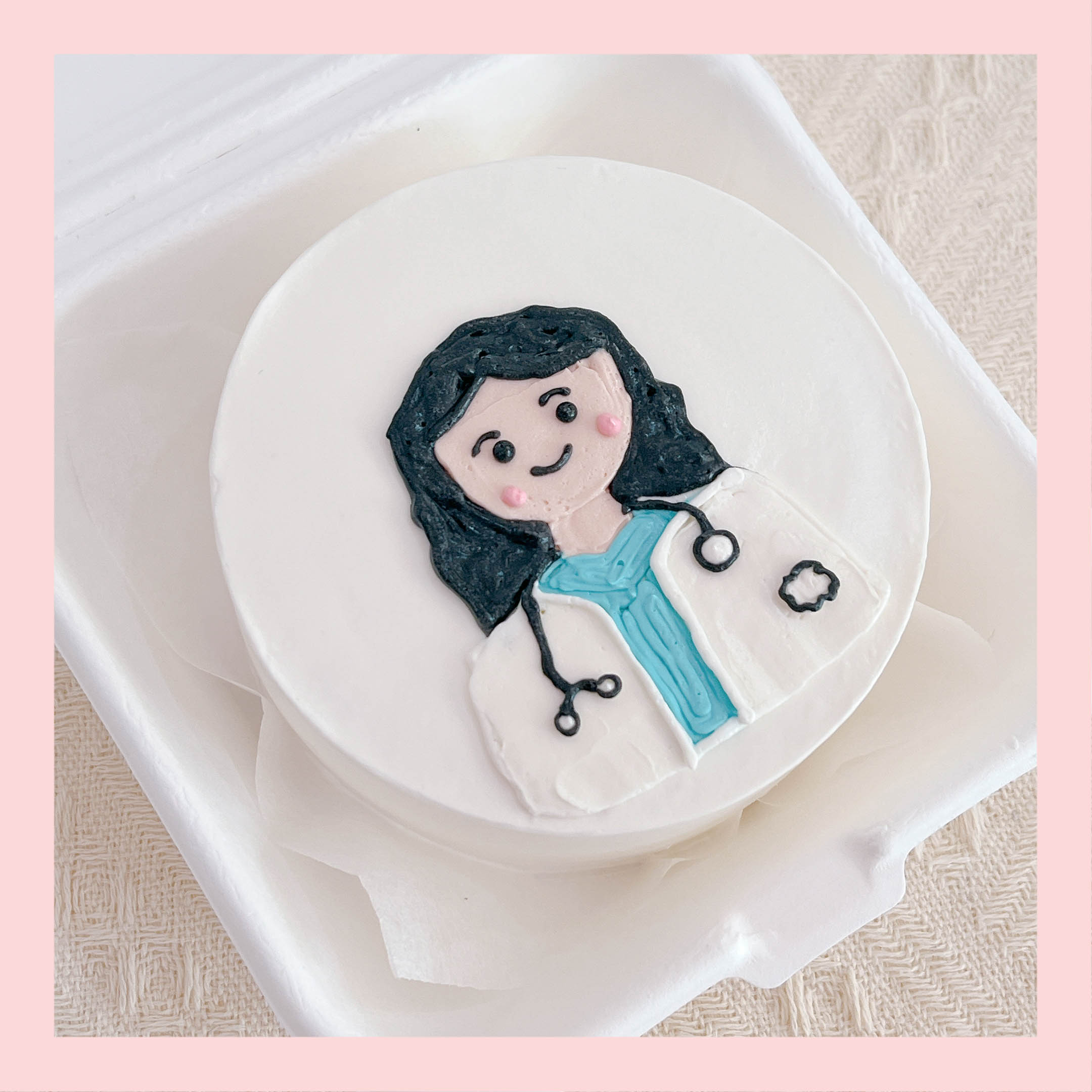 Mini Bento vẽ người - Bánh kem bơ mini hộp bã mía