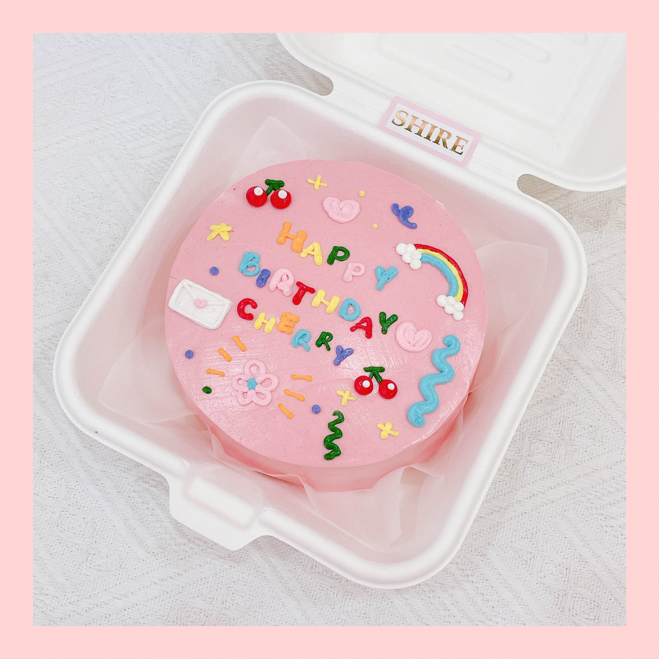 Mini Bento nhiều chủ đề - Bánh kem bơ mini hộp bã mía