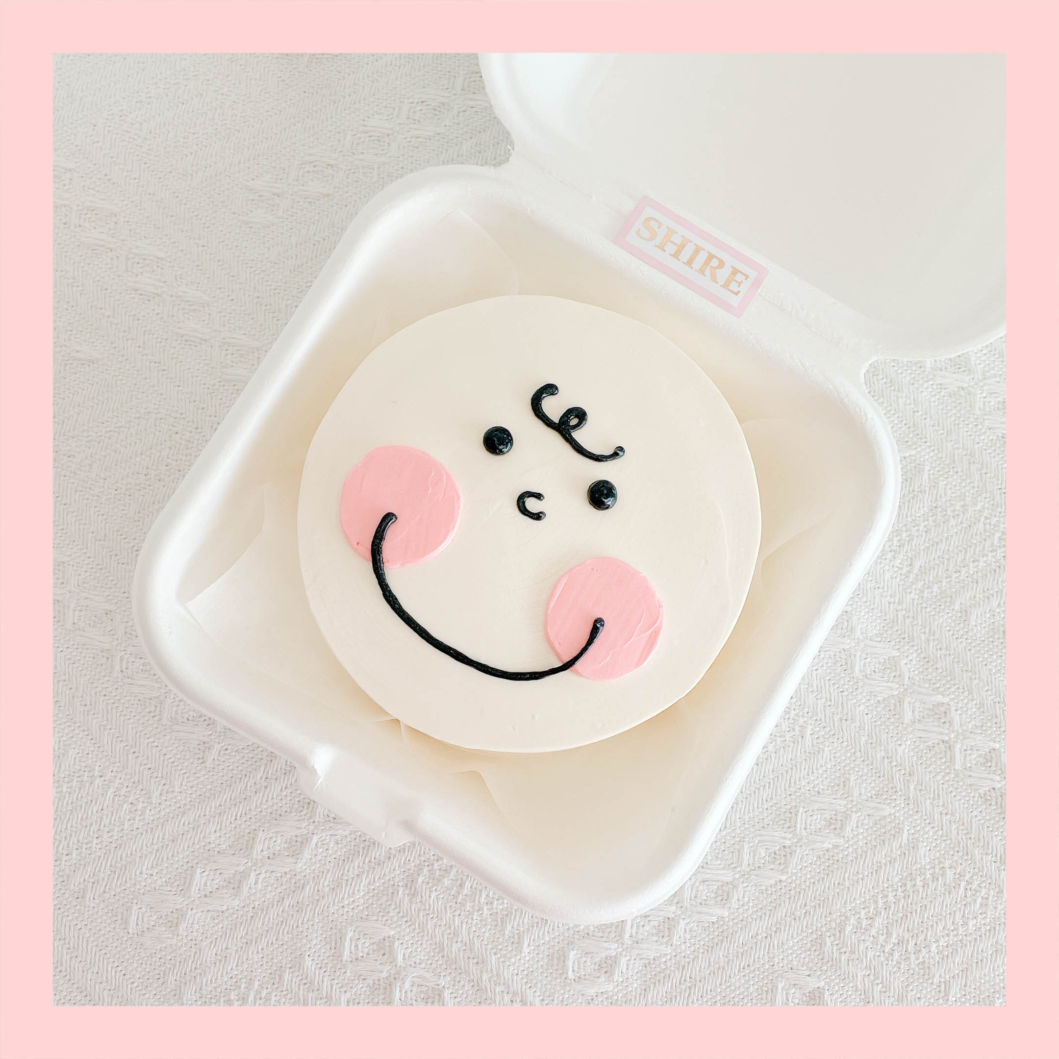 Mini Bento vẽ hình ngộ nghĩnh - Bánh kem bơ mini hộp bã mía